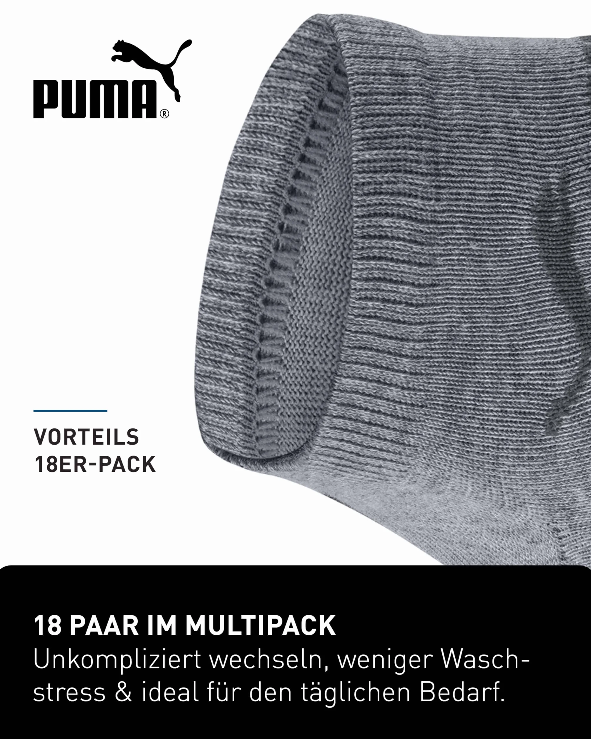 PUMA Skarpety do trampek, 18 par, Statement Edition, damskie i męskie