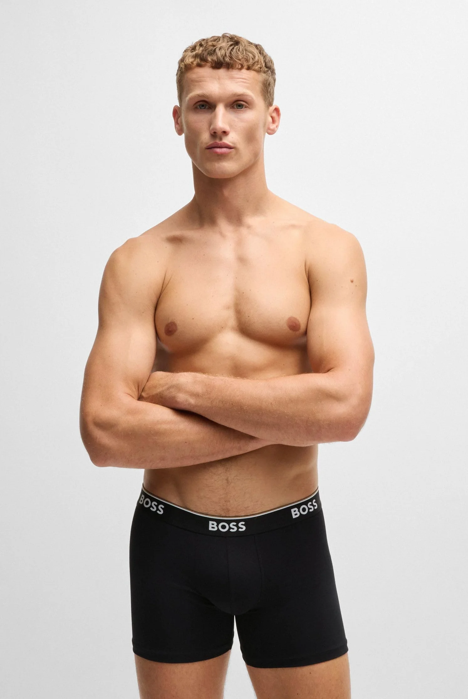 Hugo Boss Mężczyźni Power Bokserki, Czarny, L