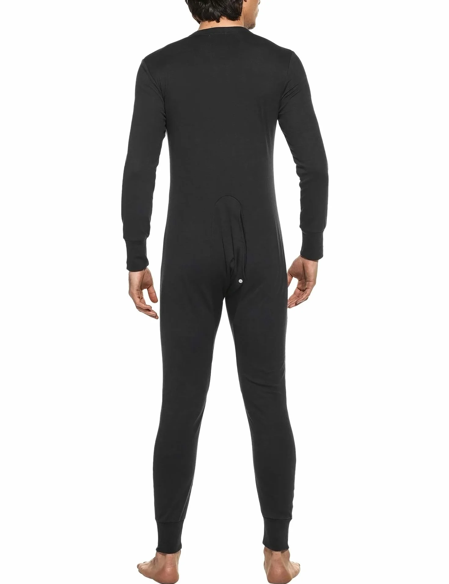 Hotouch Bielizna termiczna, męska, kombinezon jednoczęściowy, bawełna Onesie, bielizna termiczna, piżama na zimę, S-XXL