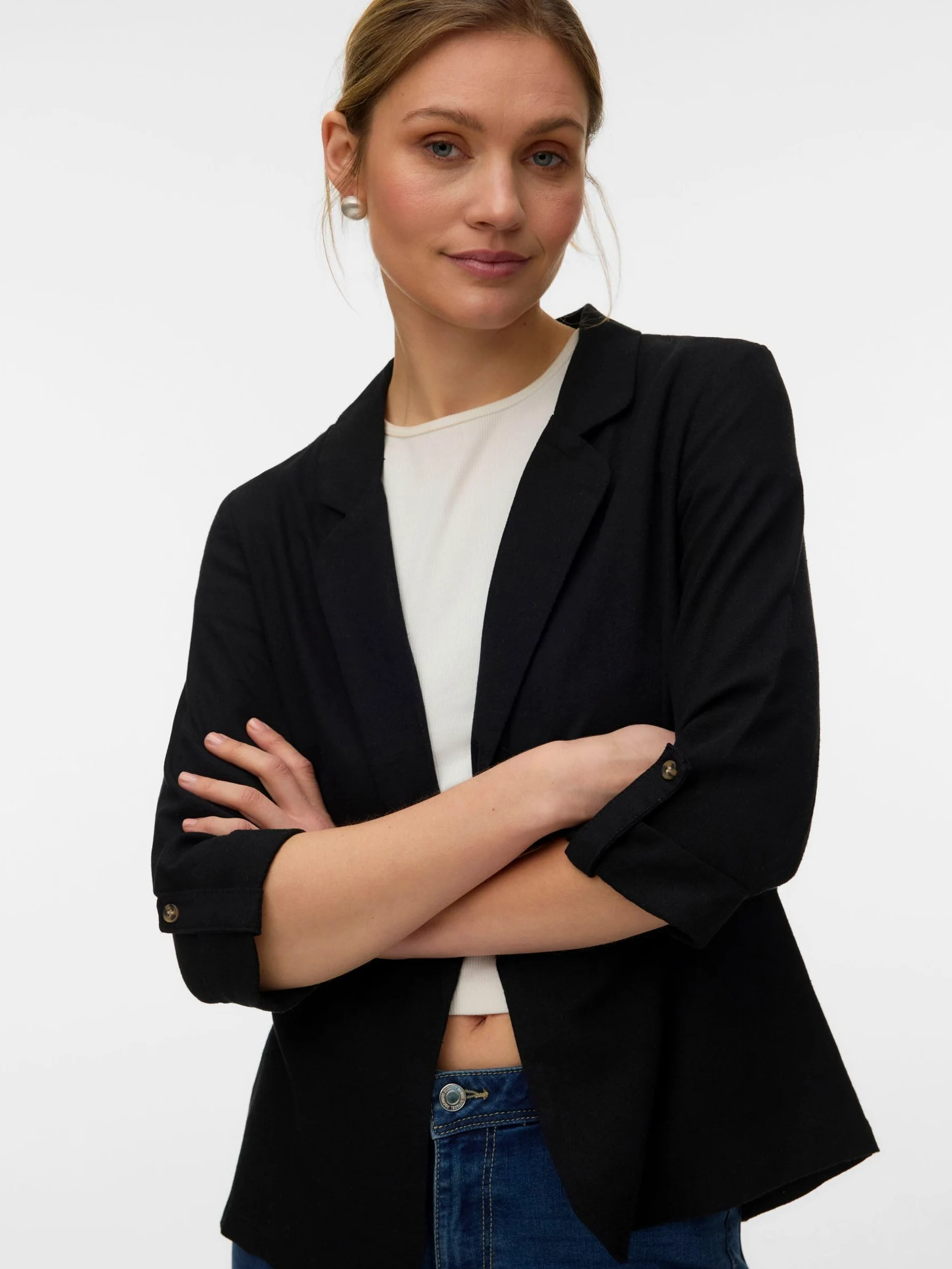 VERO MODA Blezerek Kobiety Vmjesmilo 3/4 Loose Blazer Wvn Ga Noos