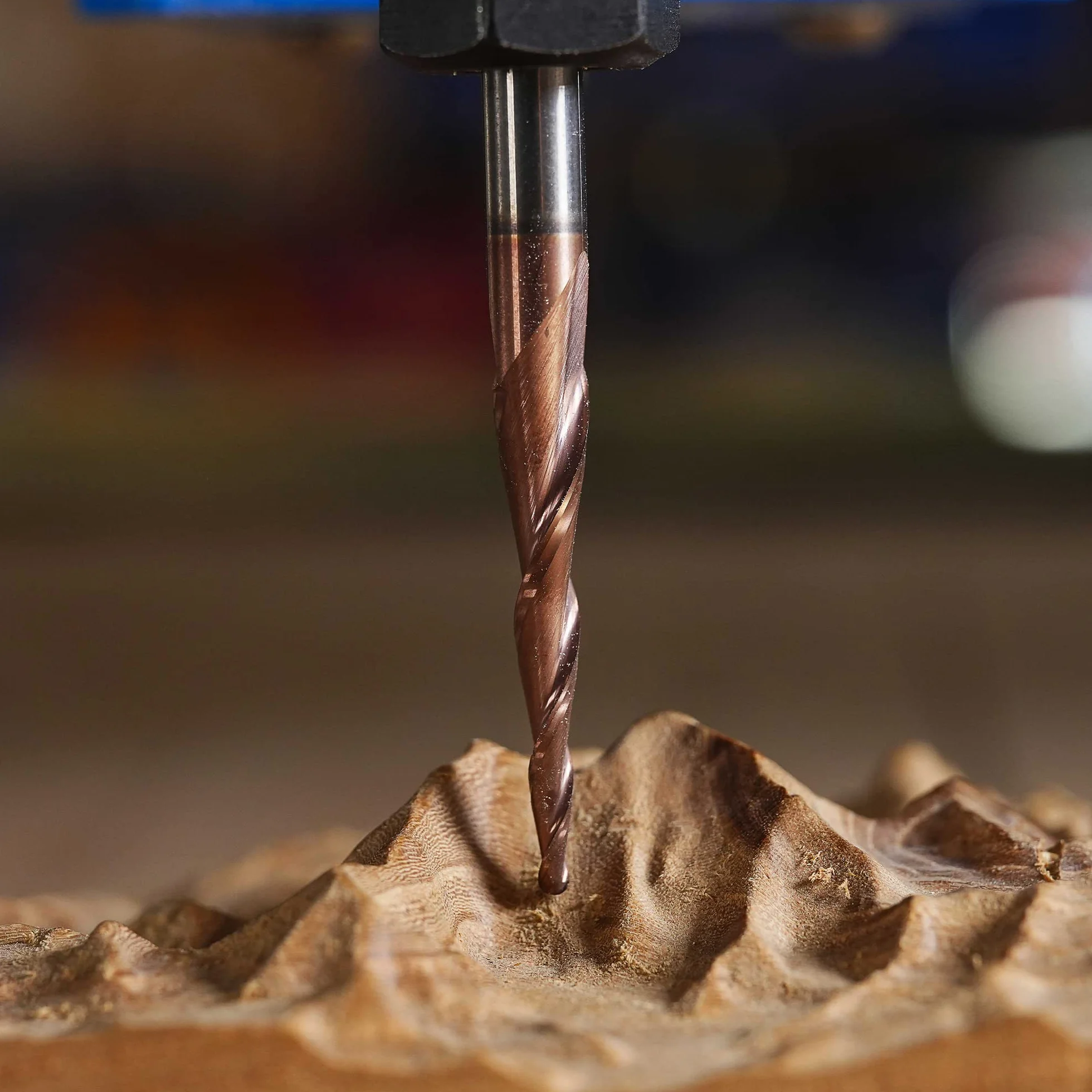 SpeTool Frez stożkowy 6 mm, 0,25 mm, frezy CNC z węglika wolframu 5,2 stopnia, z powłoką HSi do rzeźbienia w drewnie i 3D