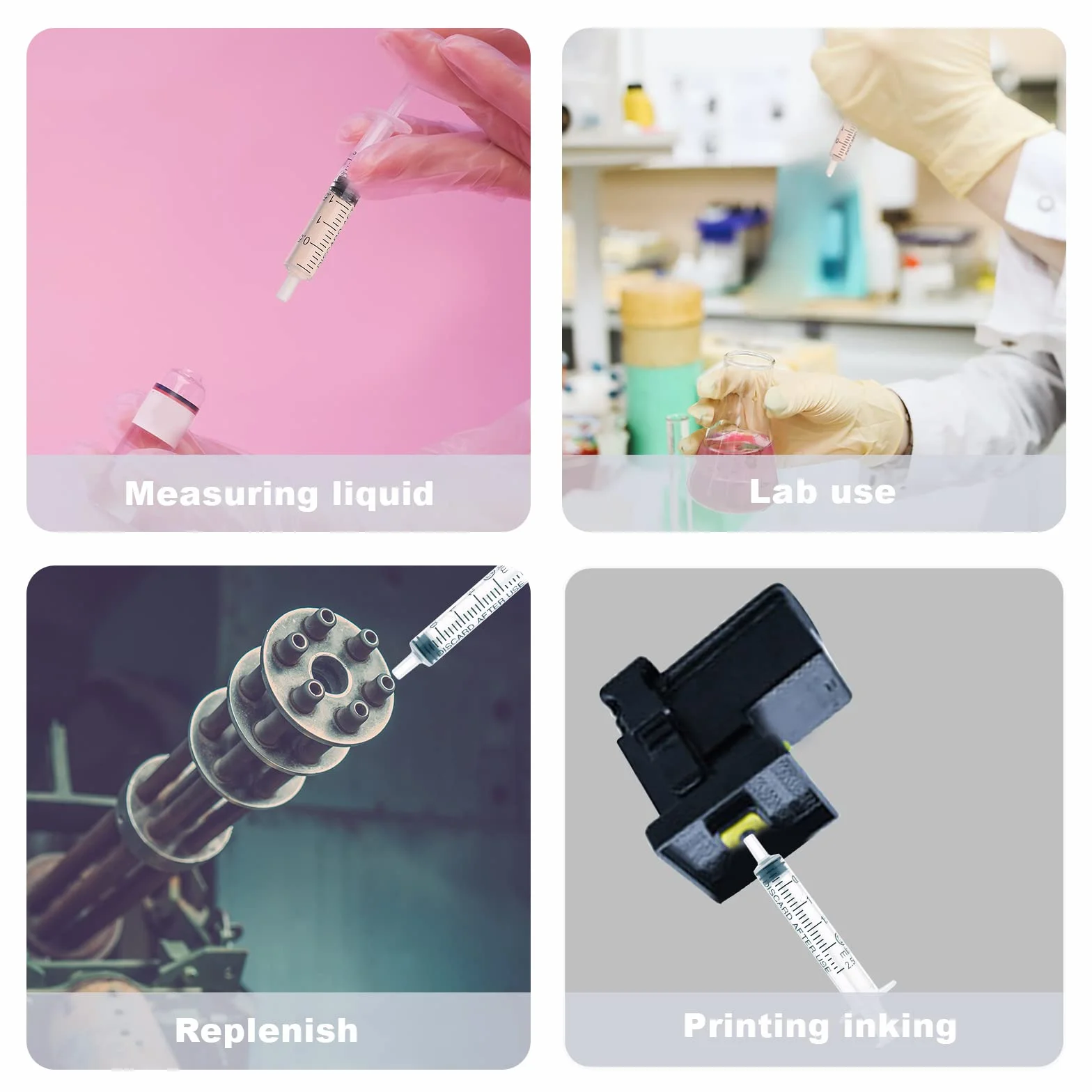 LUTER 12 szt. 2 ml plastikowe strzykawki, bez igly plastikowa strzykawka z pomiarem do eksperymentów laboratoriów naukowych dozowania cieczy pomiarowych podlewania karmienia zwierzat