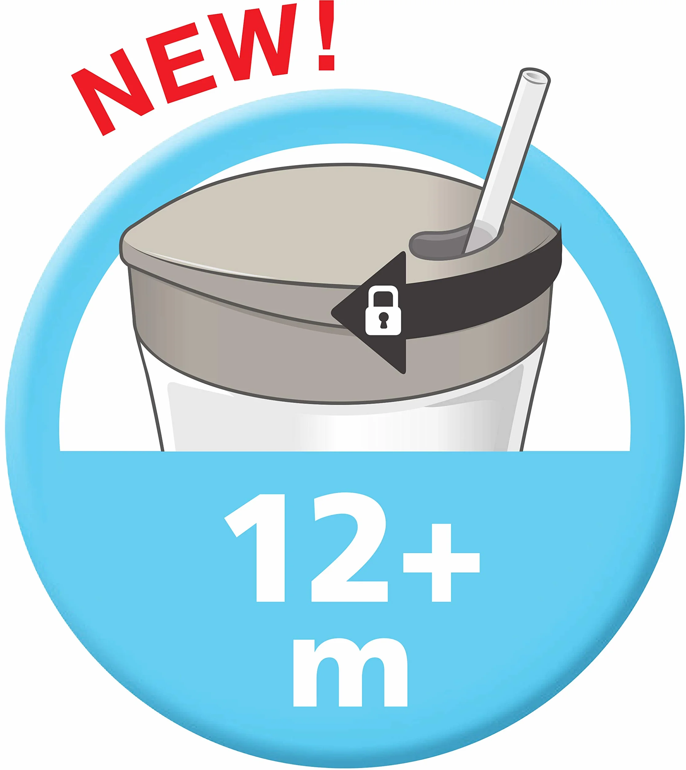 NUK Action Cup Toddler Cup | Replacement Straws | Leak-Proof | 12+ Months | BPA-Free | 2 Count