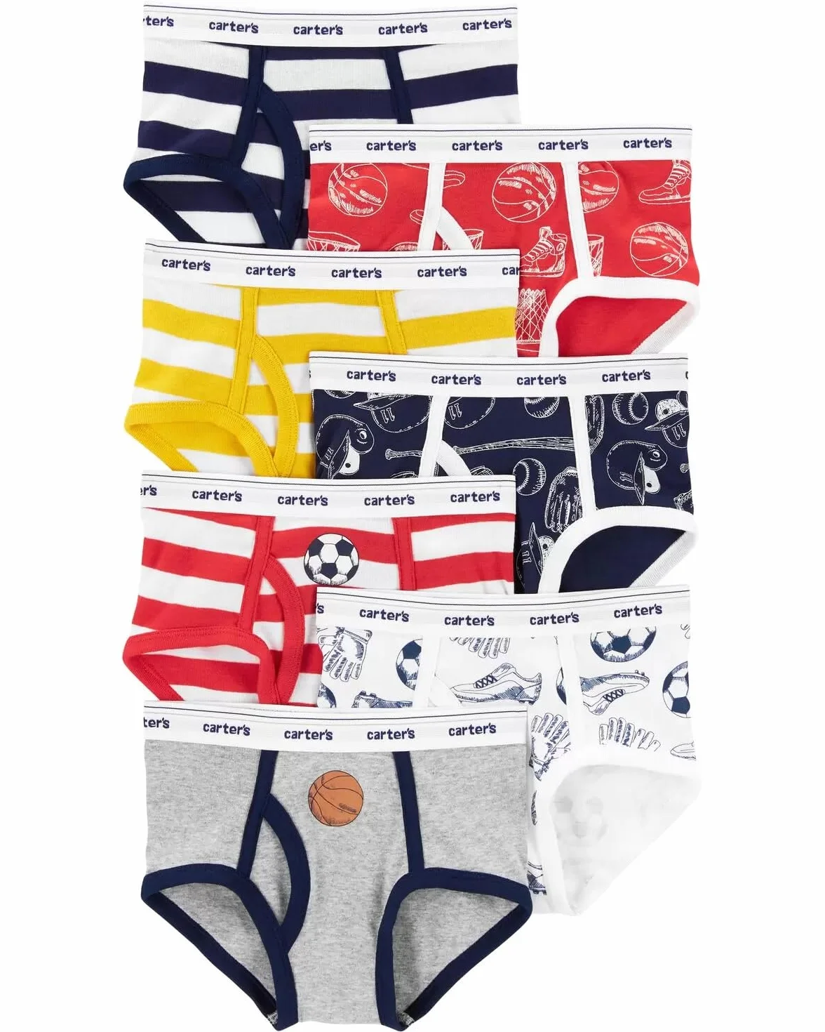 Carter's Majtki bawełniane dla chłopców 7 szt. Toddler Kid