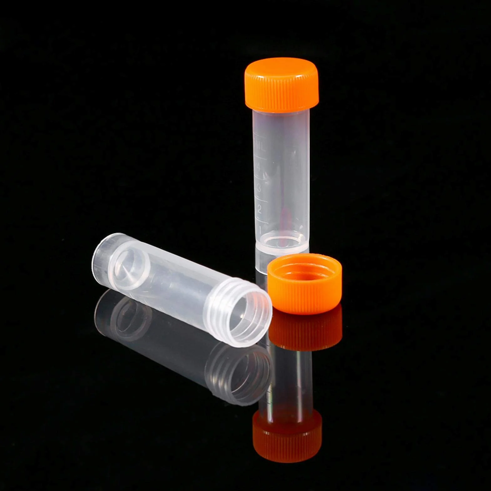 10 sztuk 5 ml przezroczystej plastikowej probówki wirówkowej Zamrożone probówki fiolka zakrętka z zakrętką pojemnik na opakowanie z silikonową uszczelką