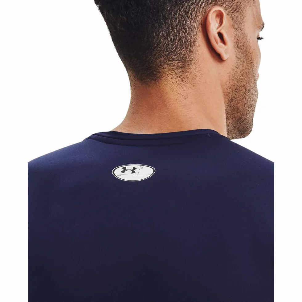Under Armour Mężczyźni Heatgear Armour Comp Sl 1361522 Bezrękawnik, Granatowy/Biały, L