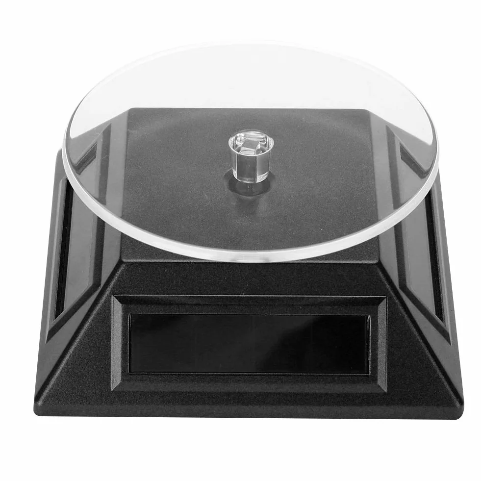 Stojak Obrotowy, Prezentacja Solarna 360 Stopni Obrotowy Organizer, Gramofon Na Produkty Fotograficzne, Biżuteria, Ciasto(Czarny)