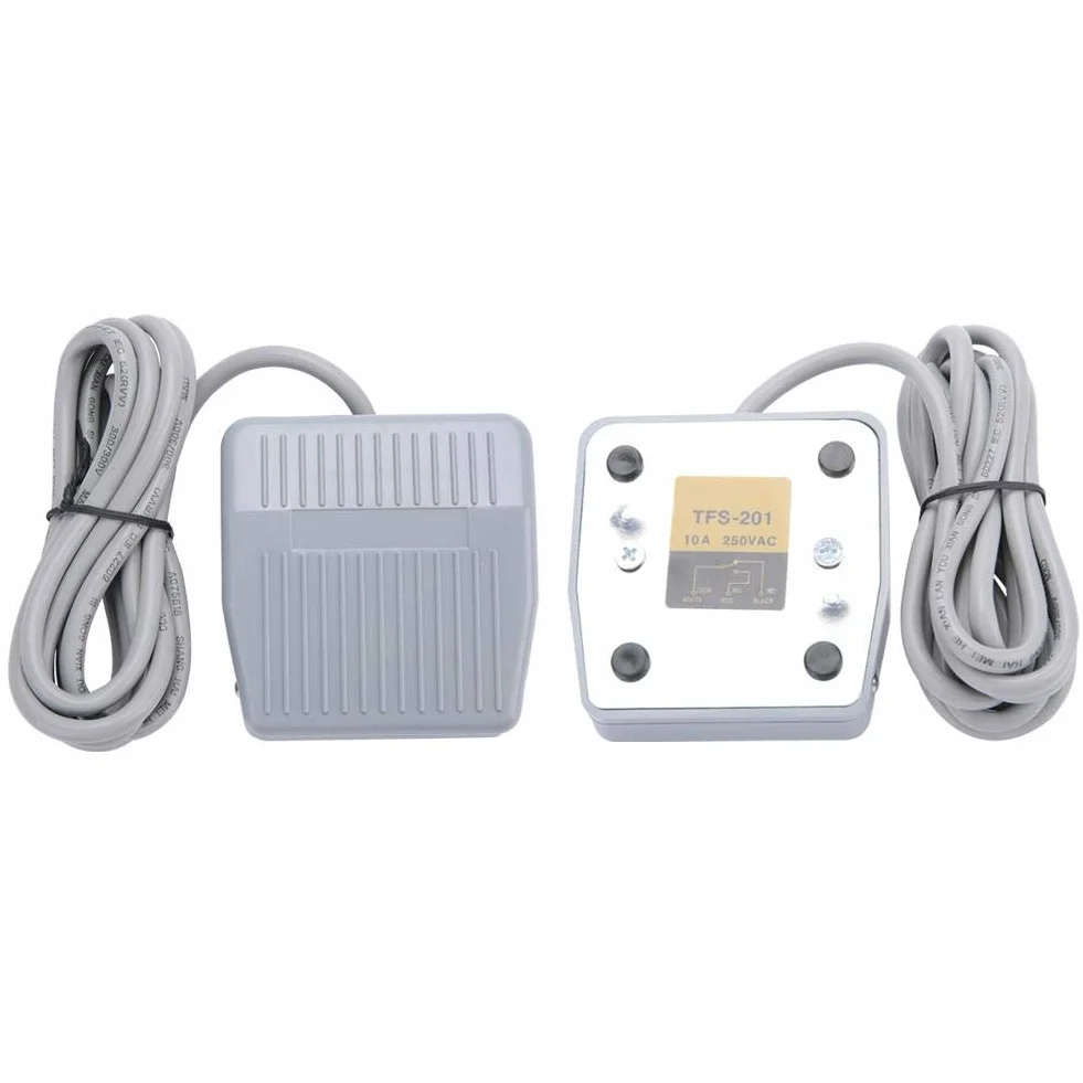 250 V 10 A wyłącznik nożny, TFS-201 elektryczny przełącznik pedałowy chwilowy AC 250 V 10 A 1NO 1NC do sprzętu obrabiarkowego CNC Industrial z antypoślizgową powierzchnią