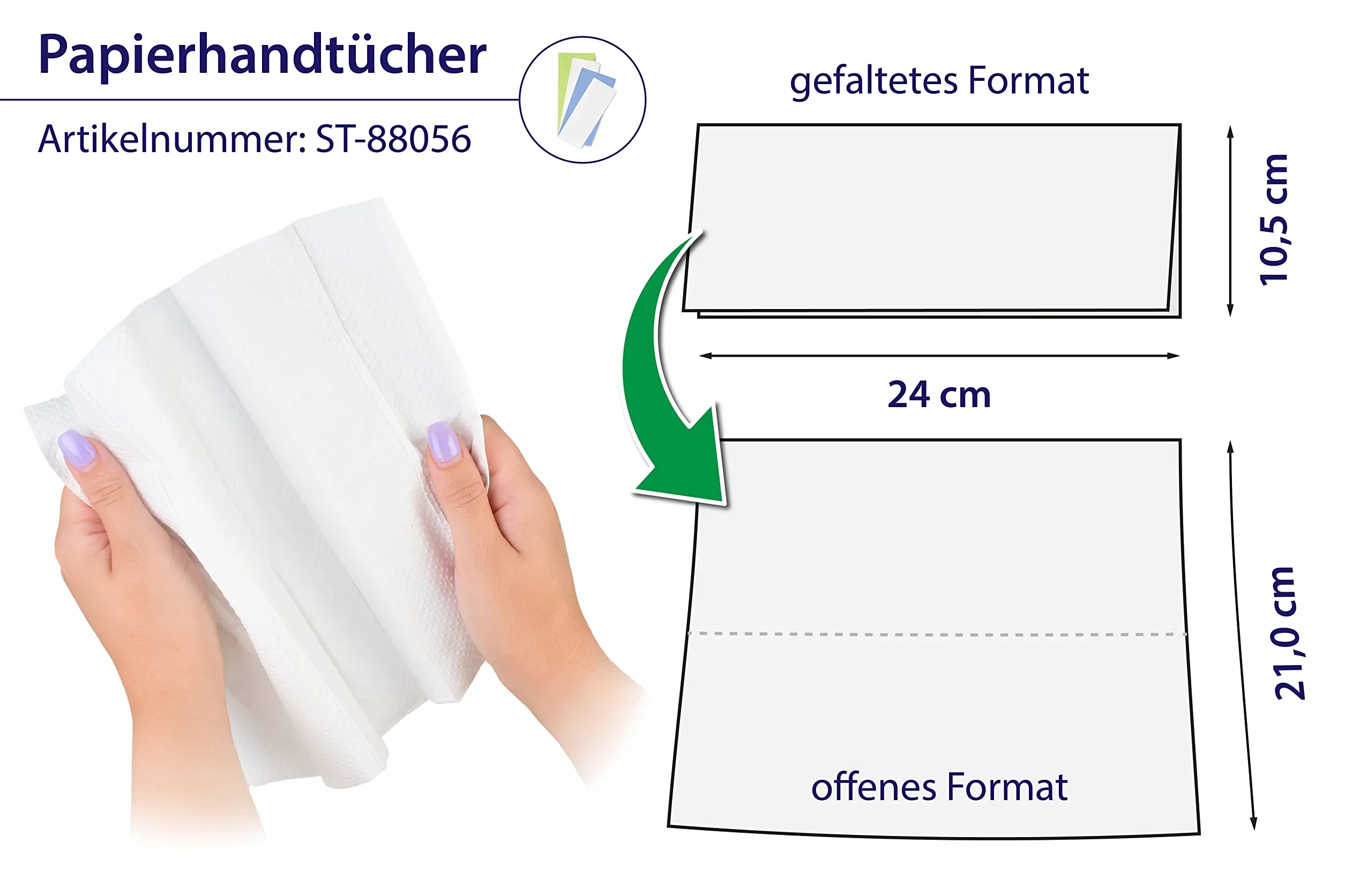 Semytop ST-88056 Ręczniki Papierowe, Biały, 3200 sztuk