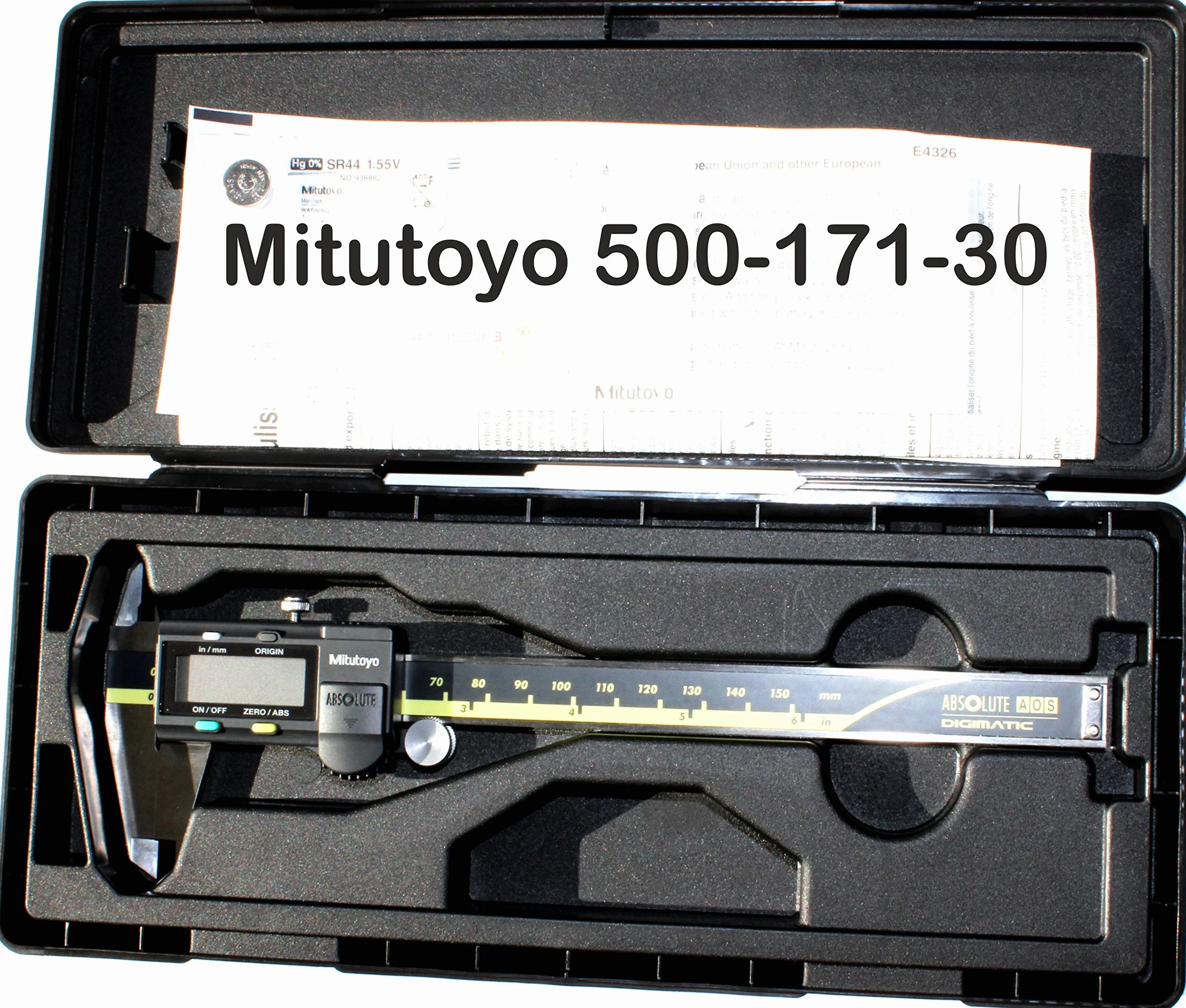 Mitutoyo MIT500-171-30 absolutny zacisk cyfrowy, zakres 0 mm-150 mm/0-6 cali