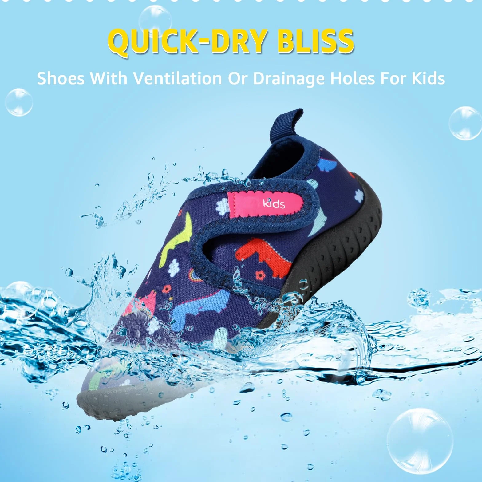 STQ KIDS Dziecięce buty do wody z zapięciem na rzepy, buty plażowe, dla chłopców i dziewczynek