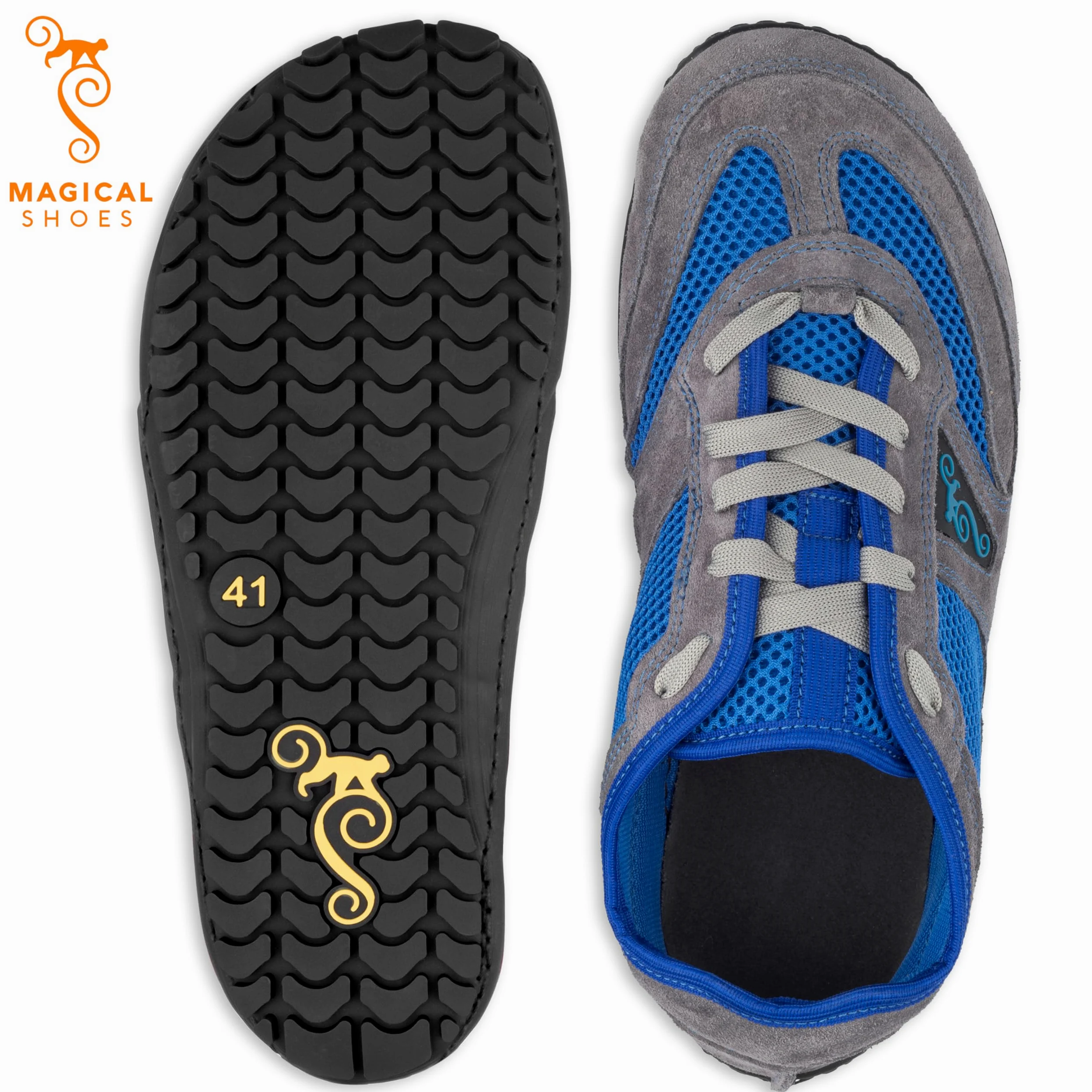 Magical Shoes Męskie Buty Sportowe, Buty Minimalistyczne, Buty Sportowe Zero Drop, Buty na co dzień, Rozmiar 38, Deep Water Blau, Explorer 2.0