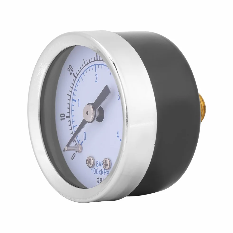 Luftdruckmesser, 0-60 psi 0-4 bar 1/8"BSPT Manometer Manometer für Wasser Luft Öl Messgerät