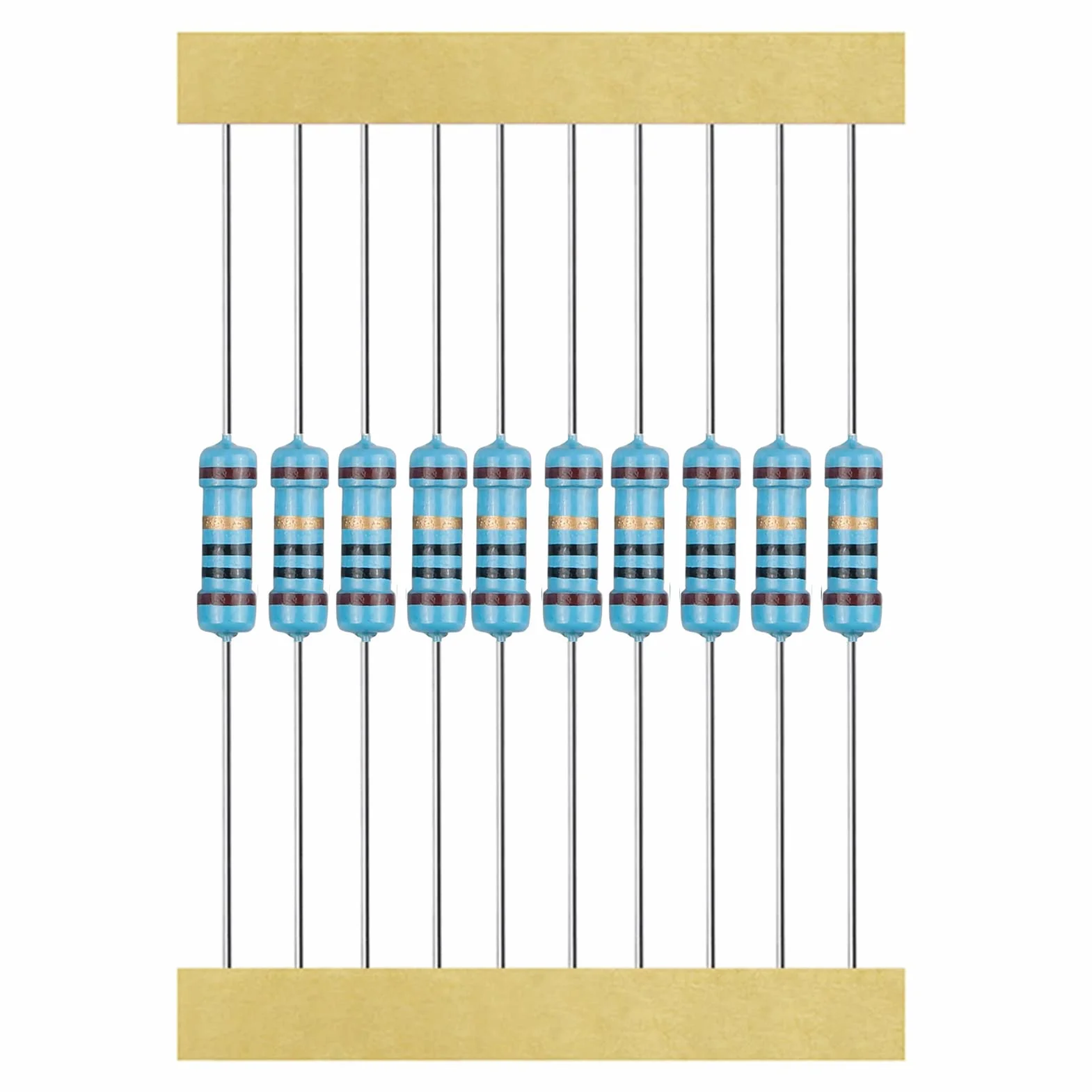 AUKENIEN Zestaw Rezystorów 1/4W od 0 Ohm do 10M Ohm 40 wartości 1% 1/4 W zestaw rezystorów metalowych Rezystor szeregowy elektroniczny rezystor pudełkowy