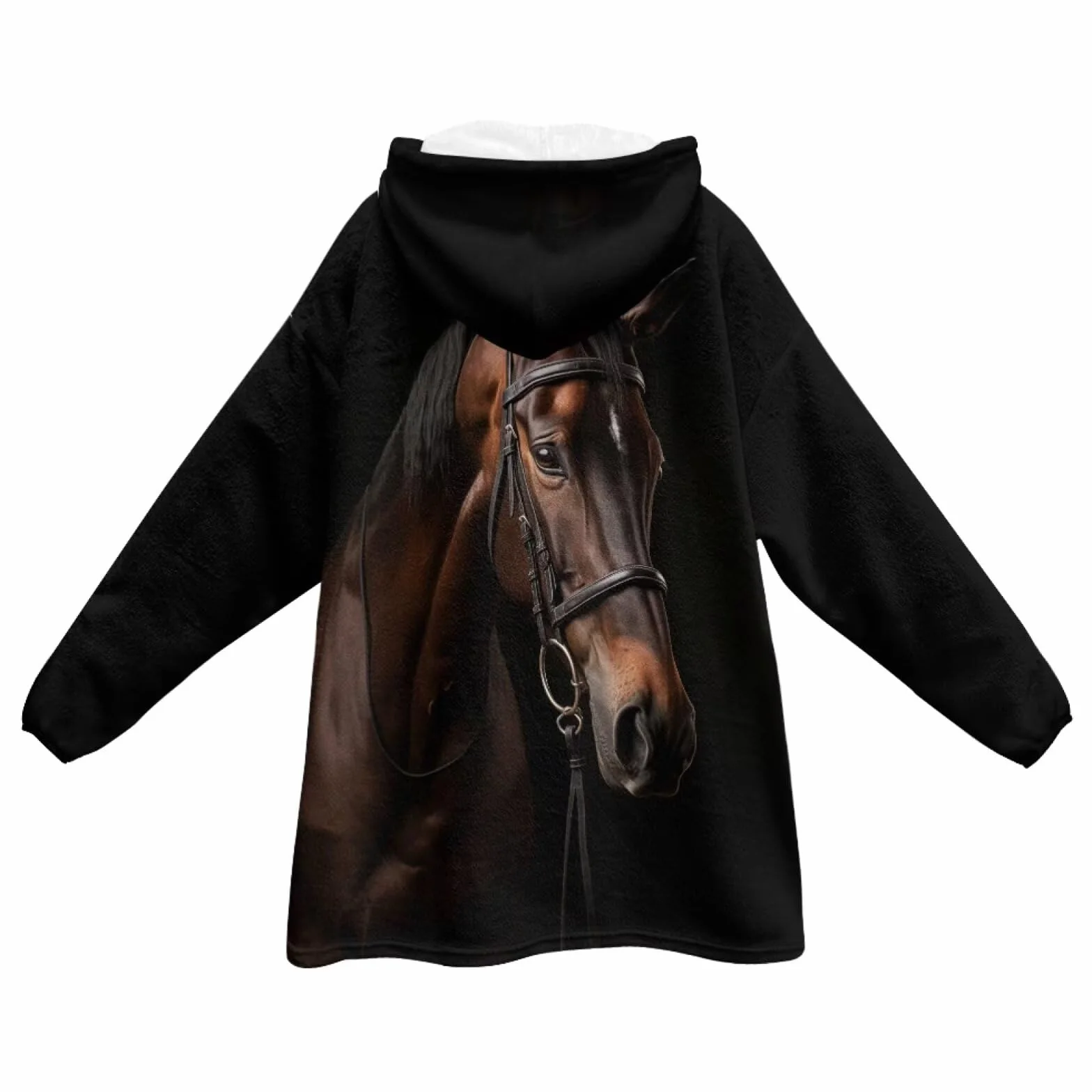 chaqlin Dziecięcy koc z kapturem długi koc do noszenia bluza z kapturem oversize sweter z kapturem dla chłopców dziewcząt z dużą kieszenią