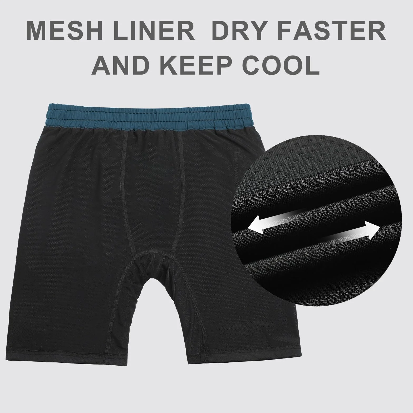 Spodnie Cortos Hombre Deporte Pantalon Cortos 2 w 1 Secado Rápido para Running Fitness Gym