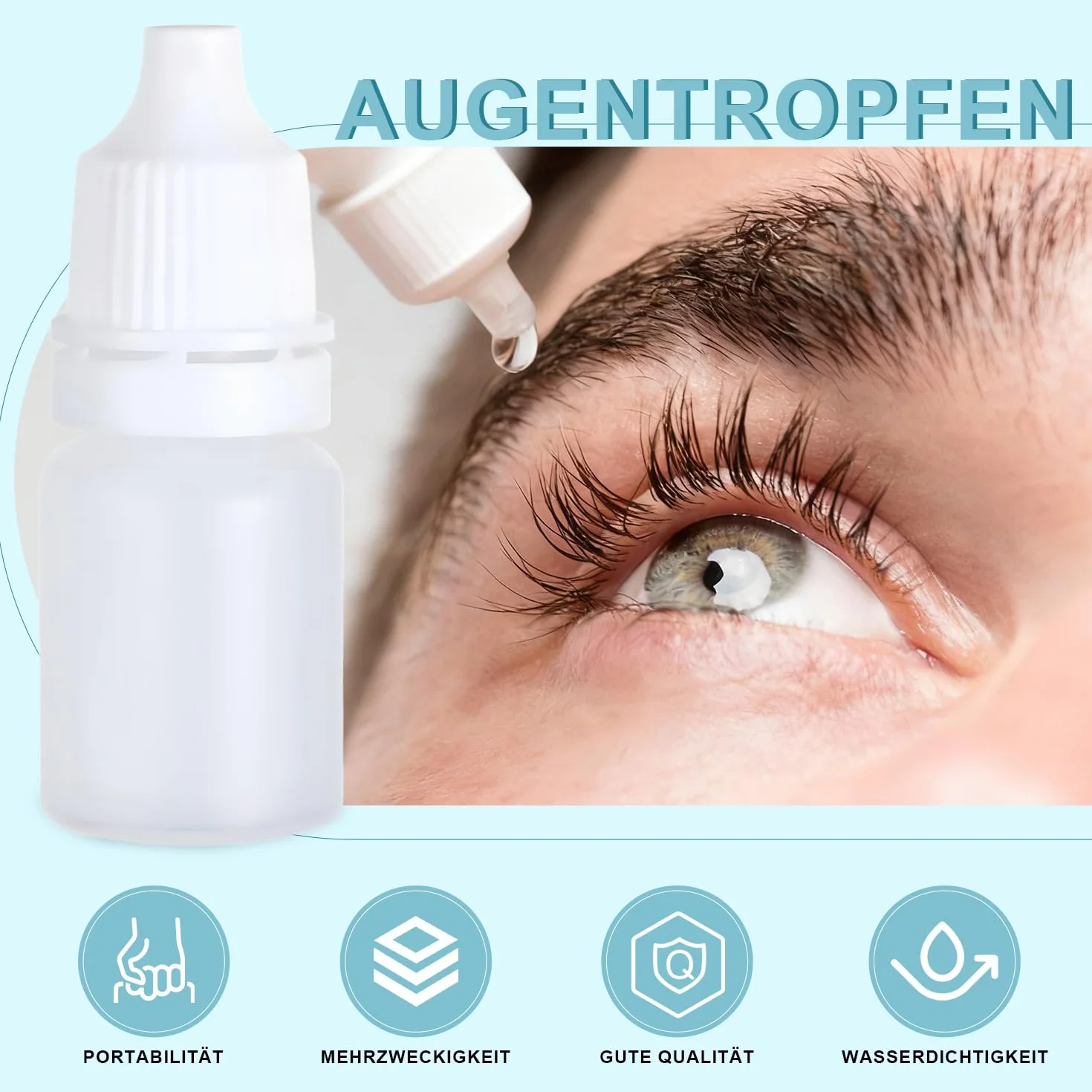 10 sztuk butelek z kroplomierzem, 5 ml, elastyczne butelki na płyn, 5 ml, z pokrywką, puste butelki do wyciskania