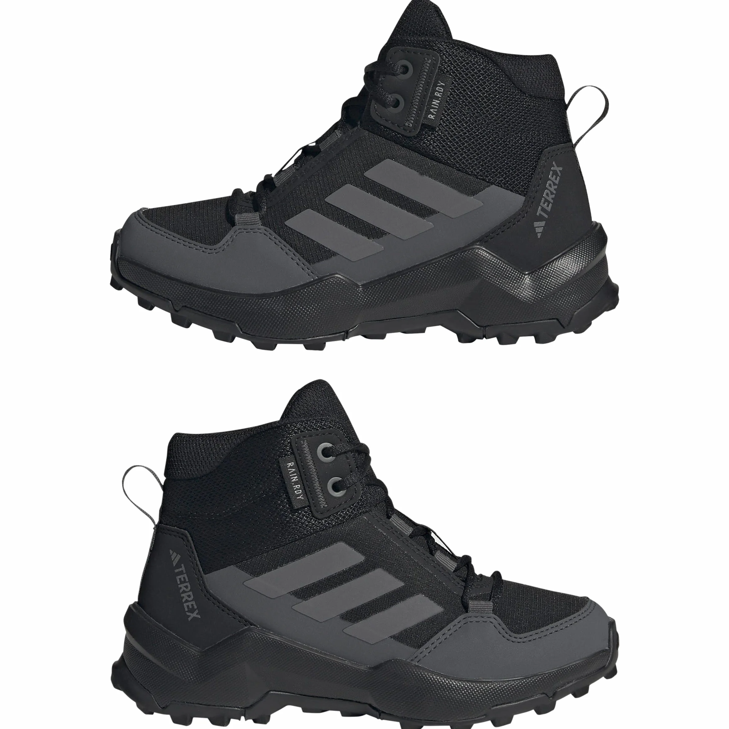 adidas Uniseks - dzieci Terrex Ax4R Mid Rain.Rdy Hiking Shoes, Core Black/Grey Four/Grey Six, 30.5 EU