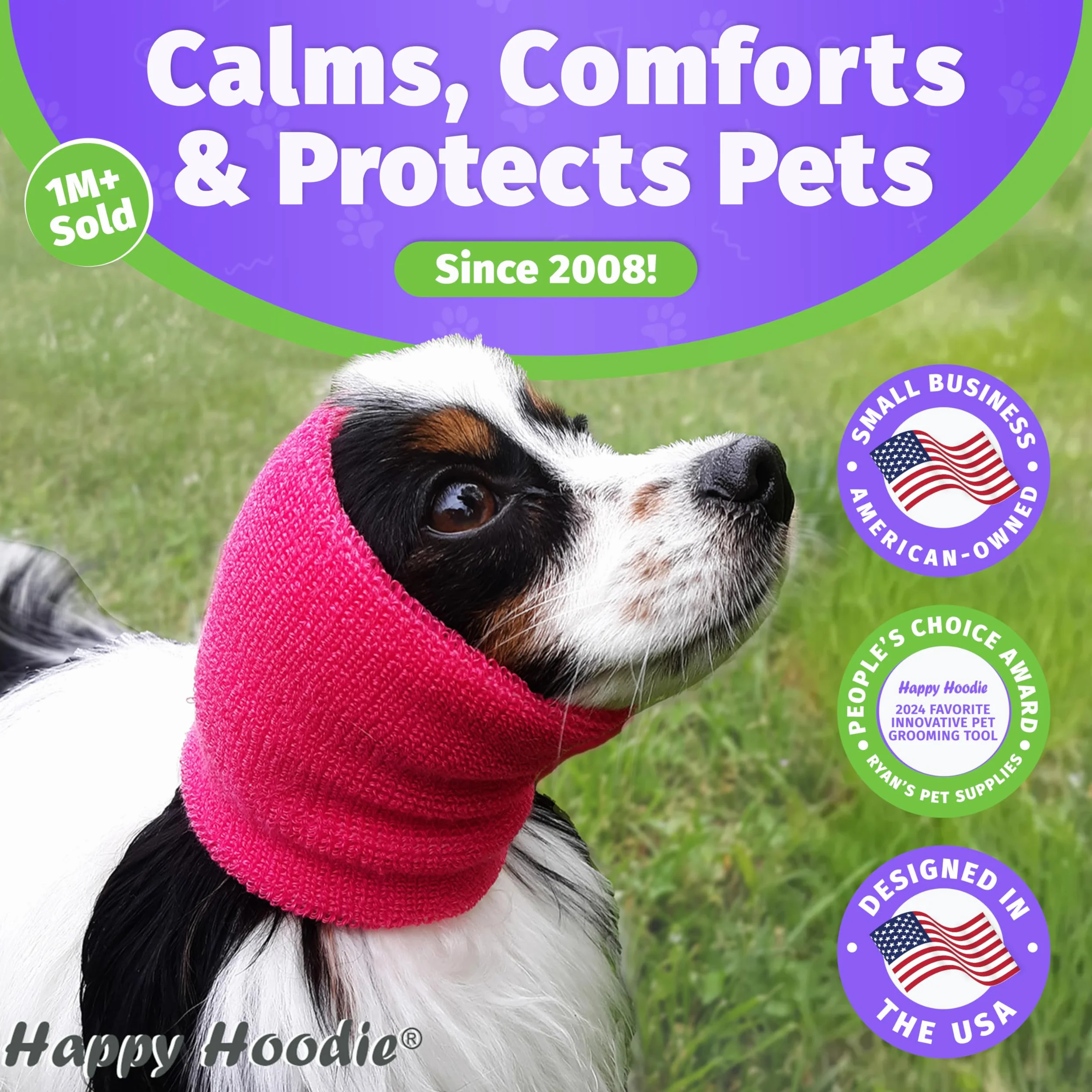 Zoni Pets, LLC Happy Hoodie Black 2 Pack, Contains one Large and one small Hoodie by