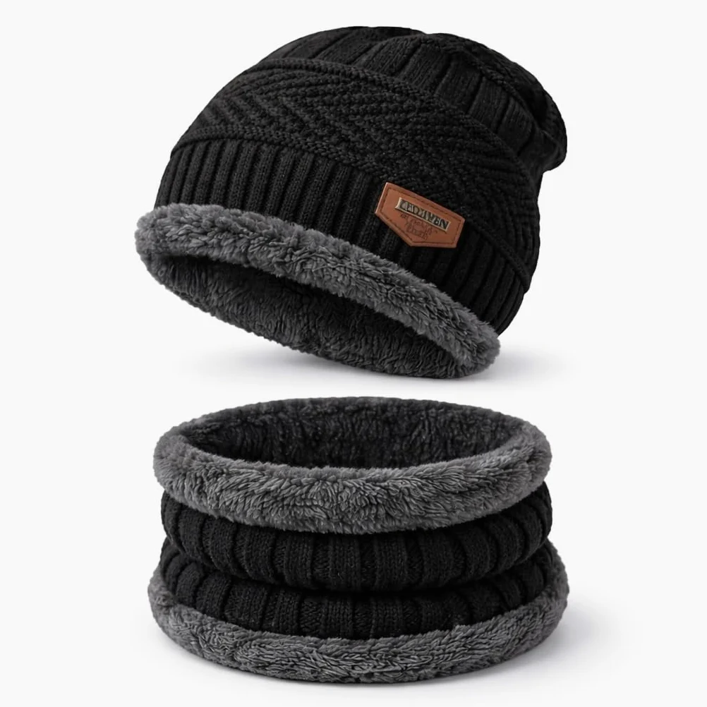 Fitness Mantra® Czapka zimowa na siłownię i tłumik dla mężczyzn i kobiet | czapka beanie | 1 zestaw |