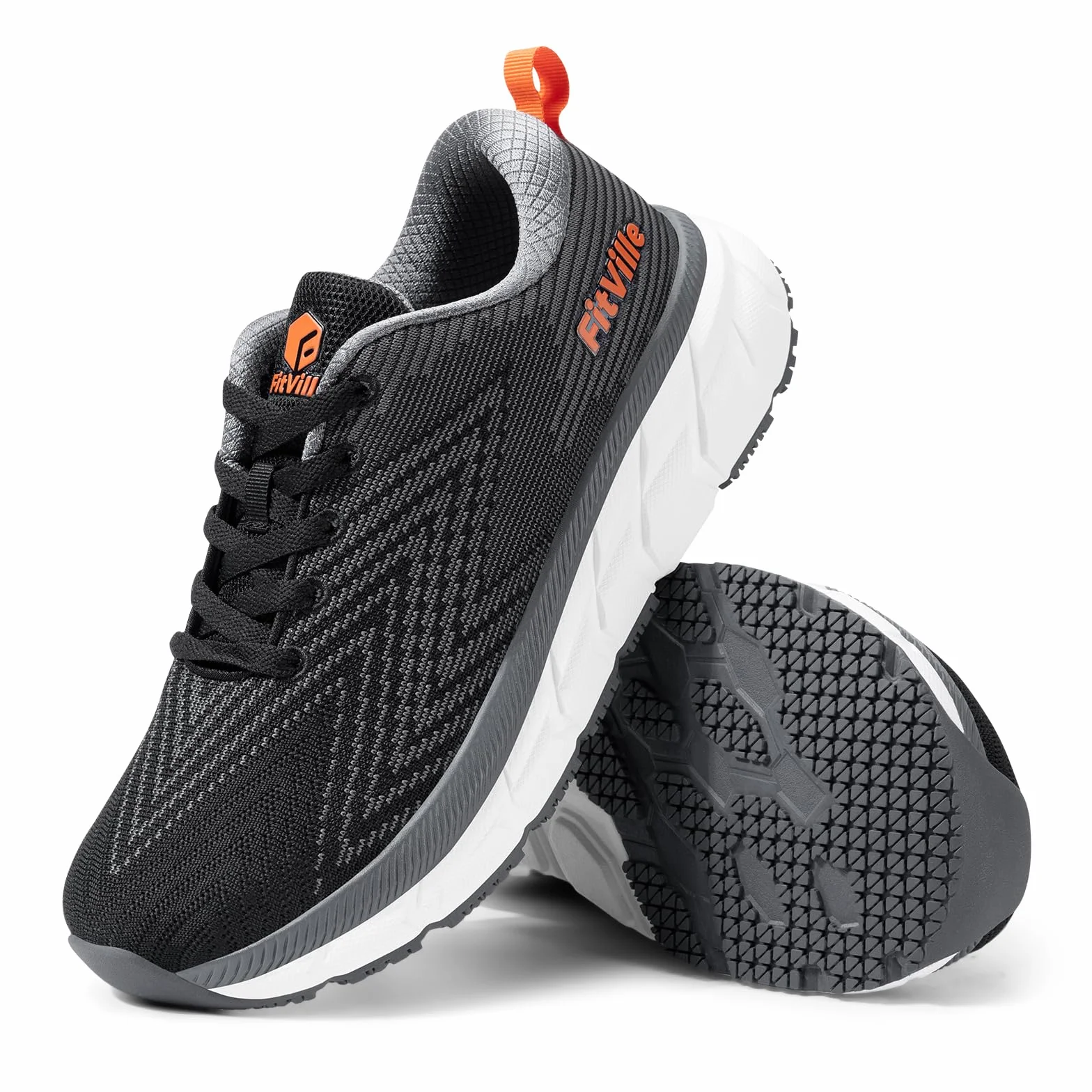 Fitville Extra Wide Buty Do Biegania Męskie Buty Do Biegania Amortyzowane Buty Sportowe Lekkie, Oddychające Trampki Tenisówki Fitness Buty Do Chodzenia V1