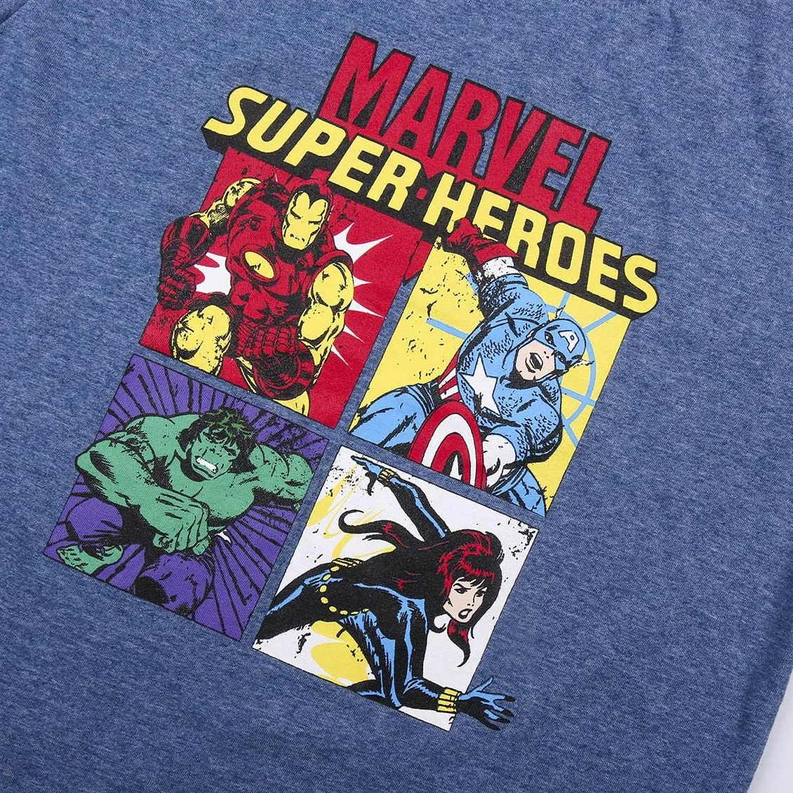 CERDÁ LIFE'S LITTLE MOMENTS Zestaw dla chłopców Superbohaterowie (zestaw szortów + T-shirtów), odzież dziecięca, 100% bawełna, kostium Marvel dla dzieci, ciemnoniebieski, normalny, granatowy, jeden
