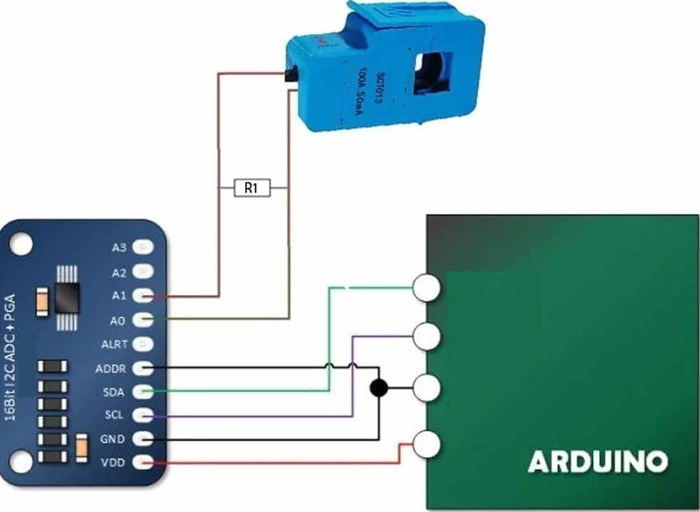 DollaTek SCT-013-000 Transformator z podzielonym rdzeniem z czujnikiem pr?du zmiennego 100A