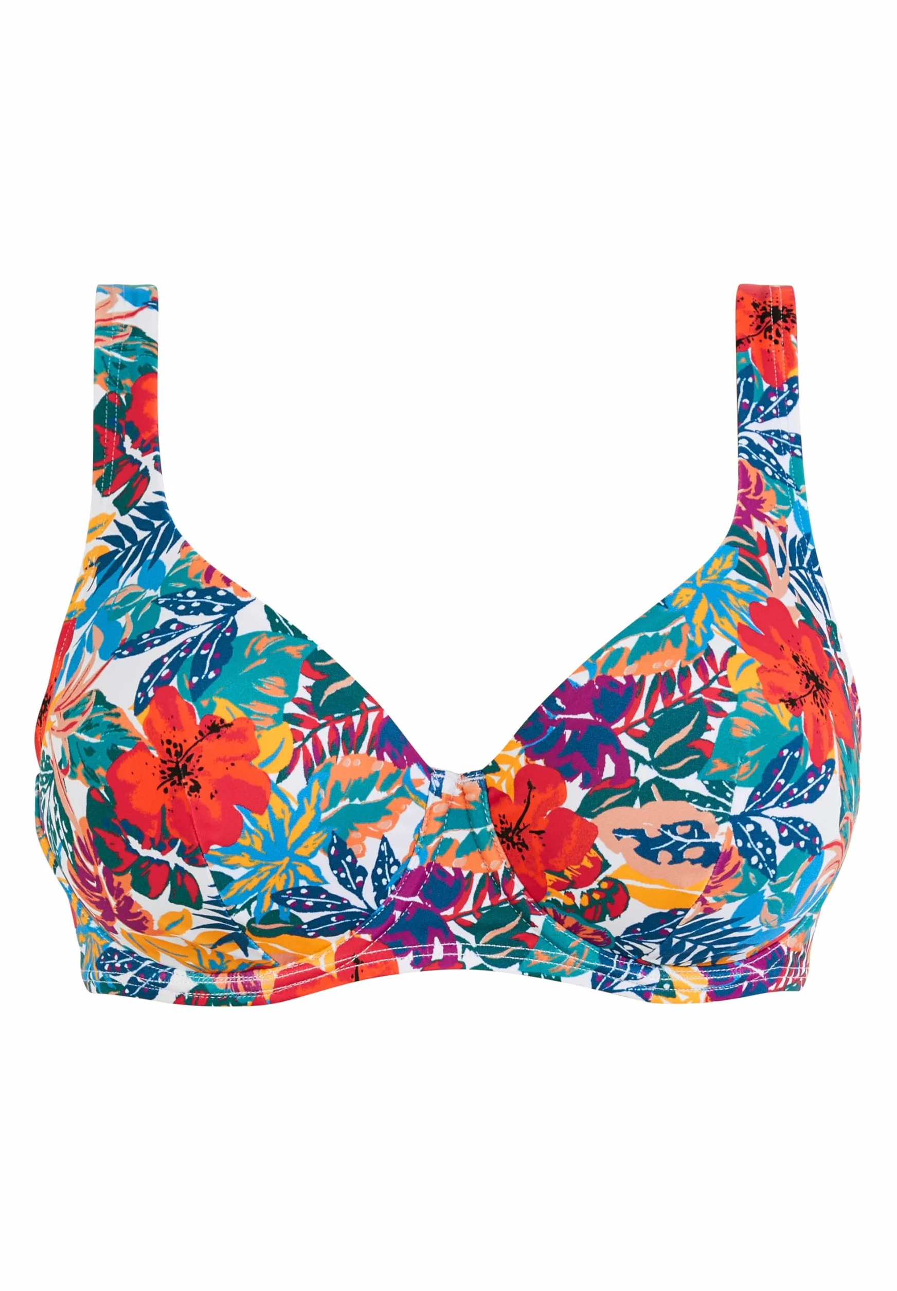 Sans Complexe Curaçao bikini damskie 85D wielokolorowy nadruk tropikalny