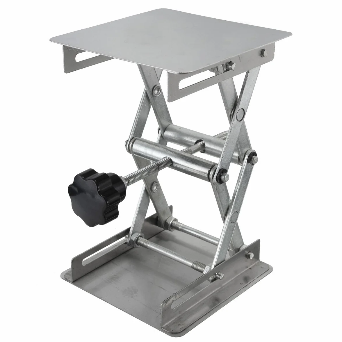 Lab Jack stół laboratoryjny ze stali nierdzewnej 100 x 100 mm stojak nożycowy do laboratorium do eksperymentu naukowego