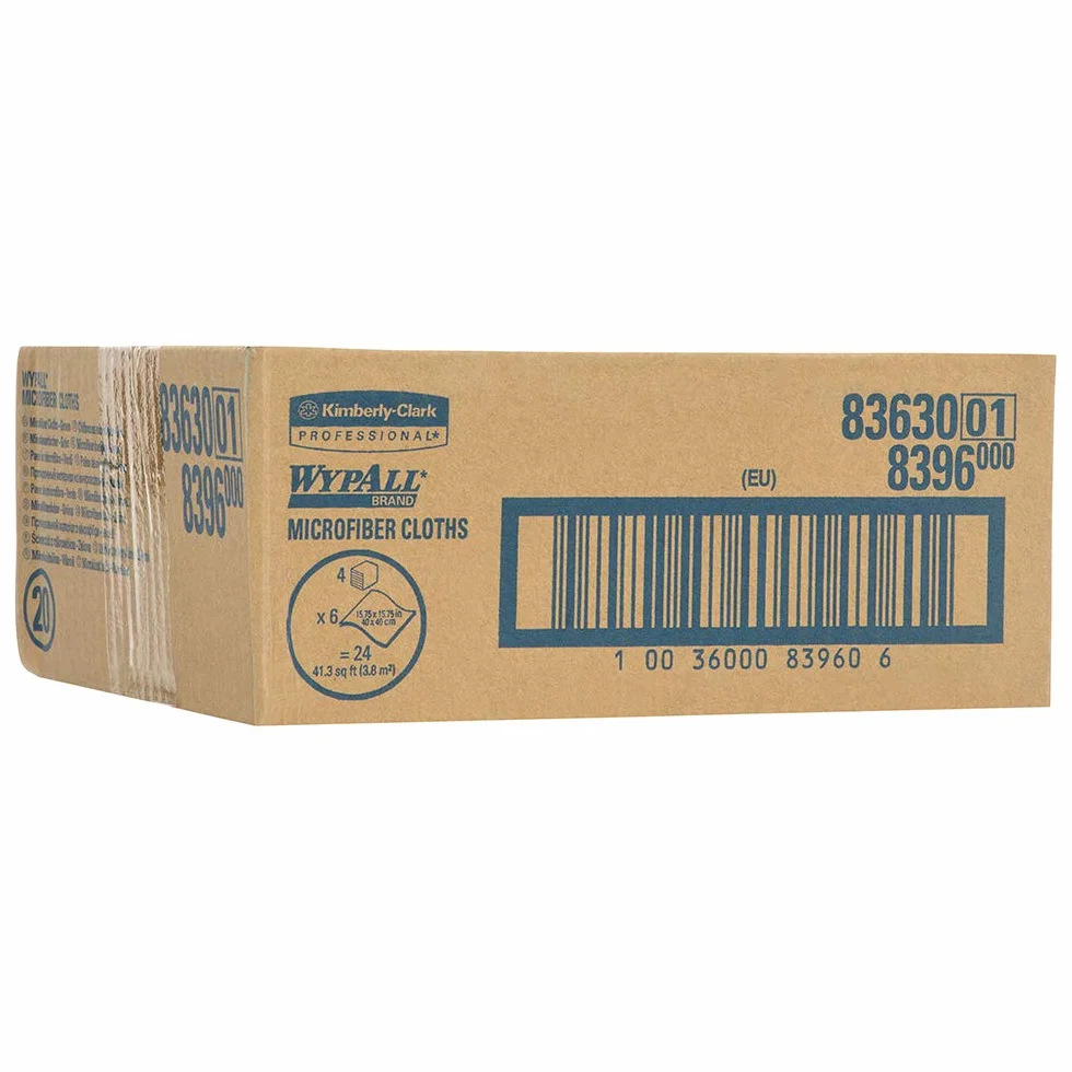 WypAll Ściereczki z mikrofibry 83630CT, wielokrotnego użytku, 15 3/4 x 15 3/4, zielone (opakowanie 24 szt.)