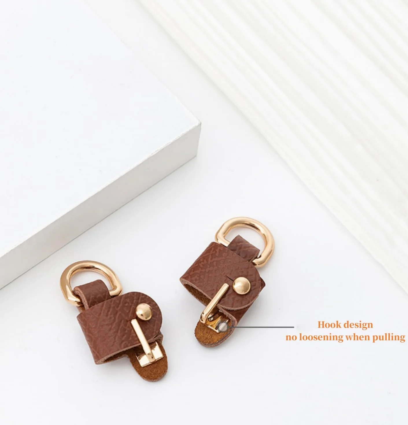 Skórzany pasek na ramię do torebki Longchamp, brązowy, mini Bag Straps z 2 adapterami, 1,2 cm