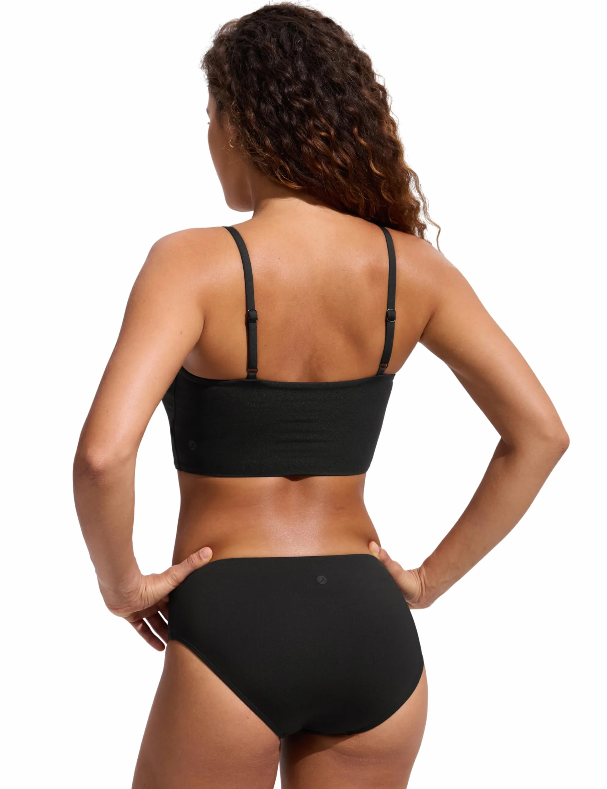 CRZ YOGA Damskie bluzki bikini Regulowane paski Spaghetti Strój kąpielowy Wyściełany sportowy garnitur kąpielowy
