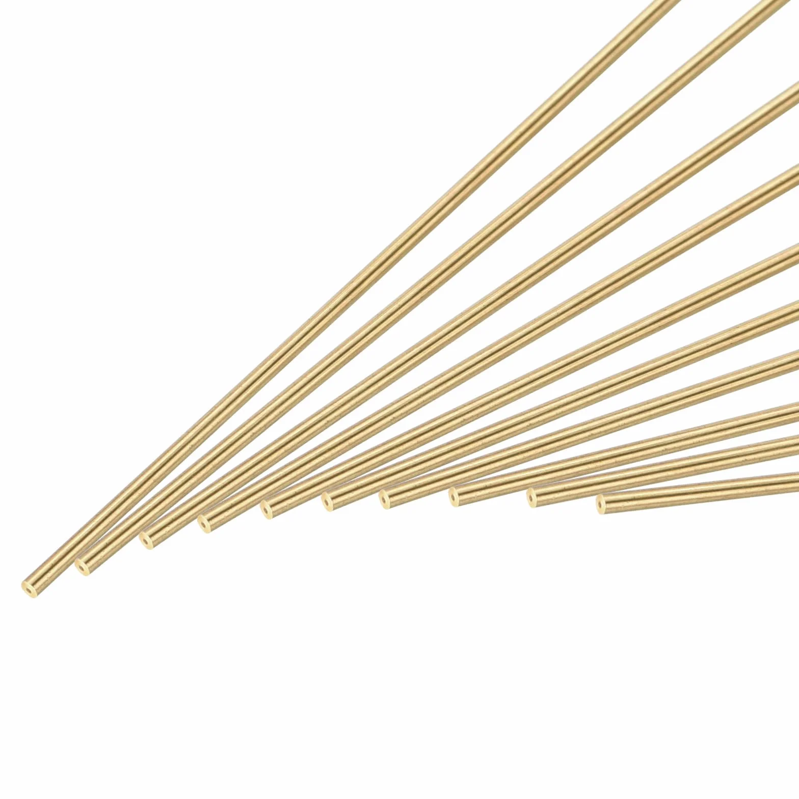 QUARKZMAN Mosiężny pręt okrągły, 1,5 mm x 300 mm, metalowy pręt z litego wału, drążek tokarski do projektów DIY, projektów rękodzielniczych, modeli samochodów, helikopterów, samolotów, 10 sztuk