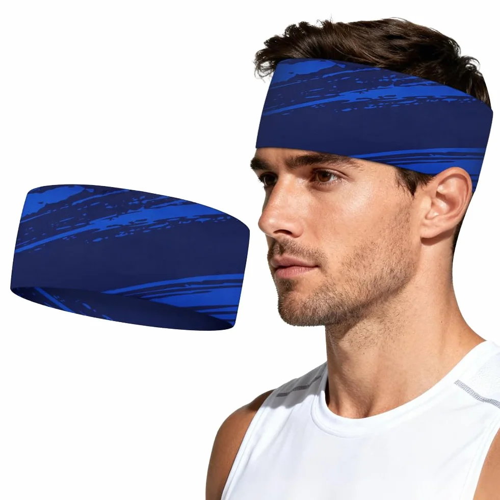 AUYAO Sportowa opaska do włosów, opaska na głowę, unisex sportowa opaska do włosów, miękka szybkoschnąca, oddychająca i wygodna, bieganie, siłownia