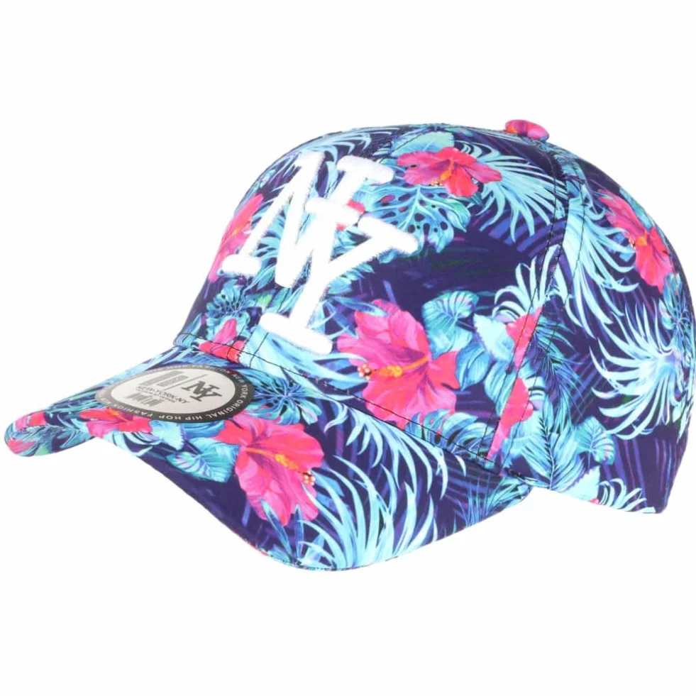 Czapka NY Fioletowa Tropikalne Różowe Kwiaty Moda Baseball Phuket - Rozmiar: Jeden rozmiar - Kolor: Fioletowy - Mieszany, fioletowy, rozmiar uniwersalny