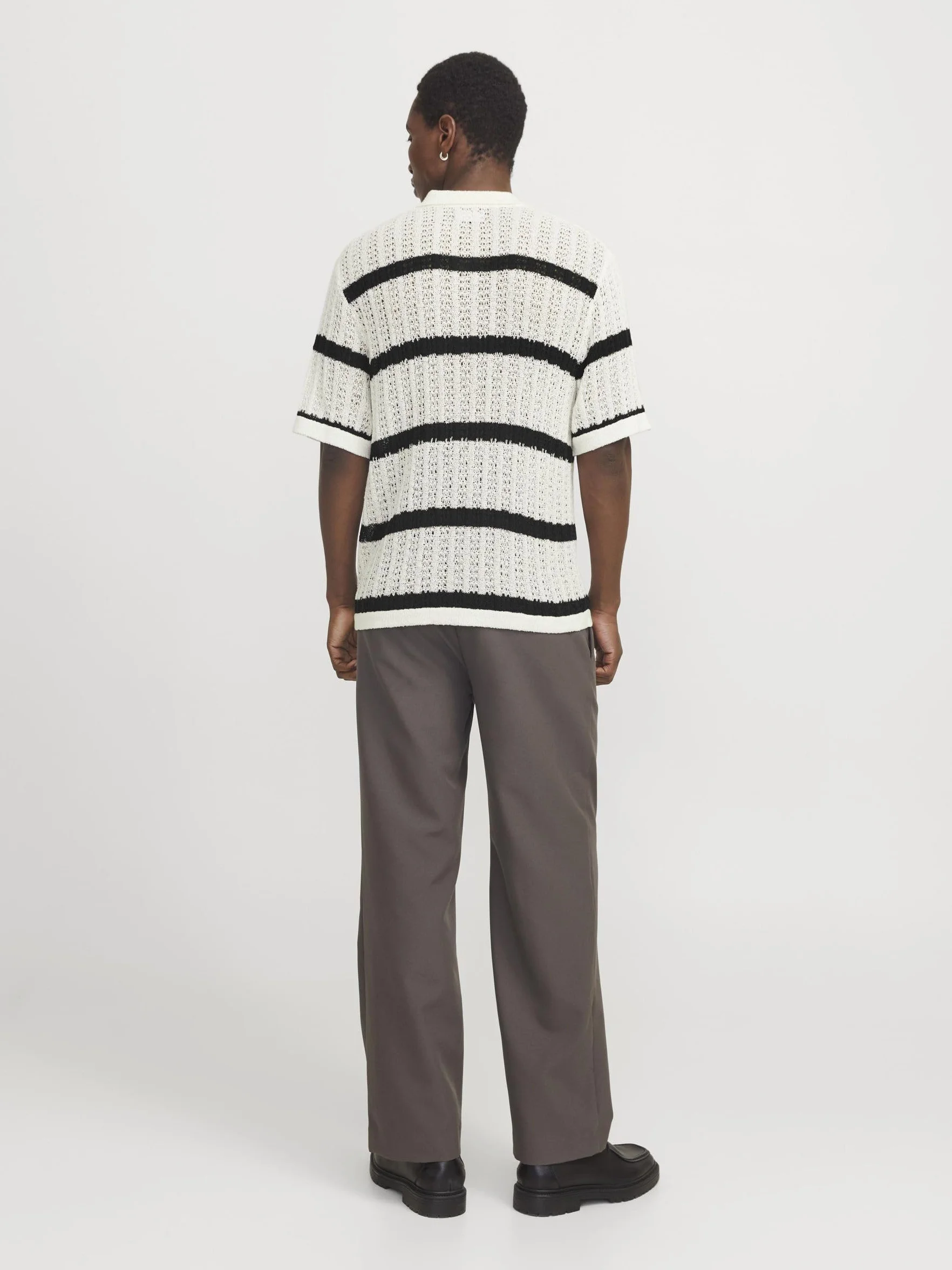 JACK & JONES Męska koszulka polo w paski, cedr, S