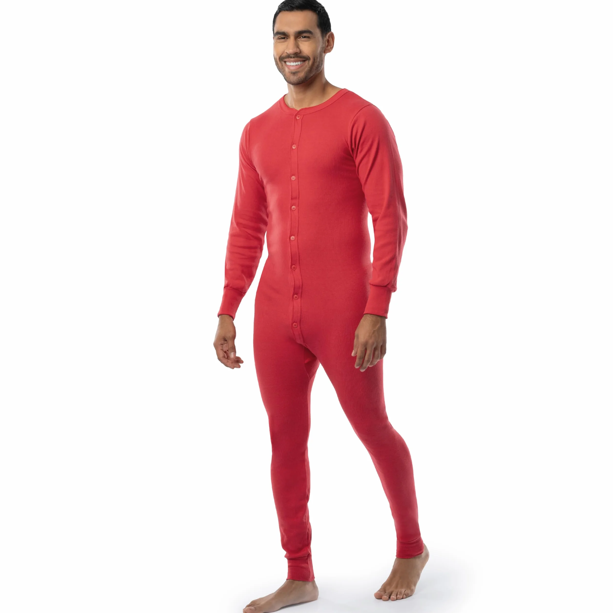 INDERA Bielizna Union Suits Mężczyźni Cotton Rib Knit Union Suit