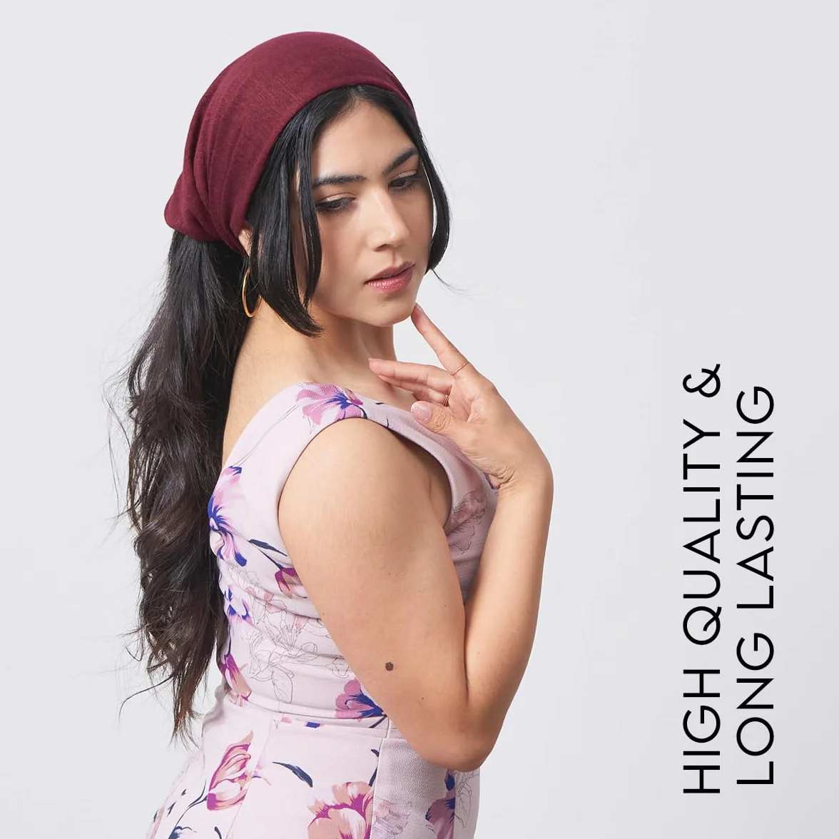 CHARM Womens Linen Head Band Mens Bandana Natural Elastic Hairband Sports Fashion Wrap