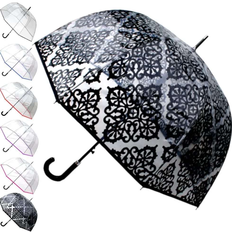 COLLAR AND CUFFS LONDON Parasol automatyczny przezroczysty wiatroszczelny panoramiczny StormDefender