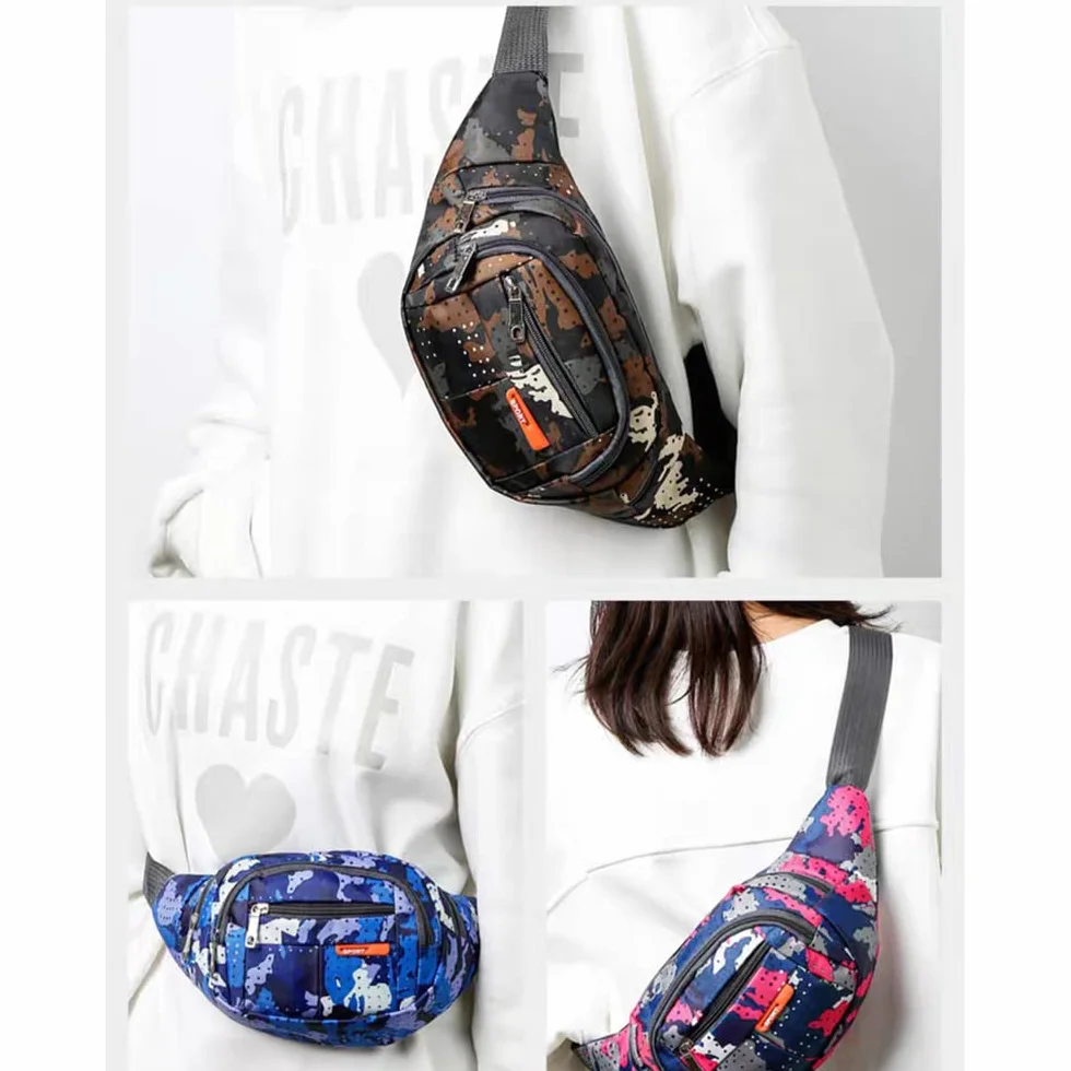 Torba na pasek, Camo, wodoszczelna torba na brzuch, kamuflaż, torba biodrowa, nylonowy pasek na pieniądze, dla mężczyzn, dzieci, chłopców, do biegania, wędrówek, podróży, uprawiania sportu, 40 x 12 cm