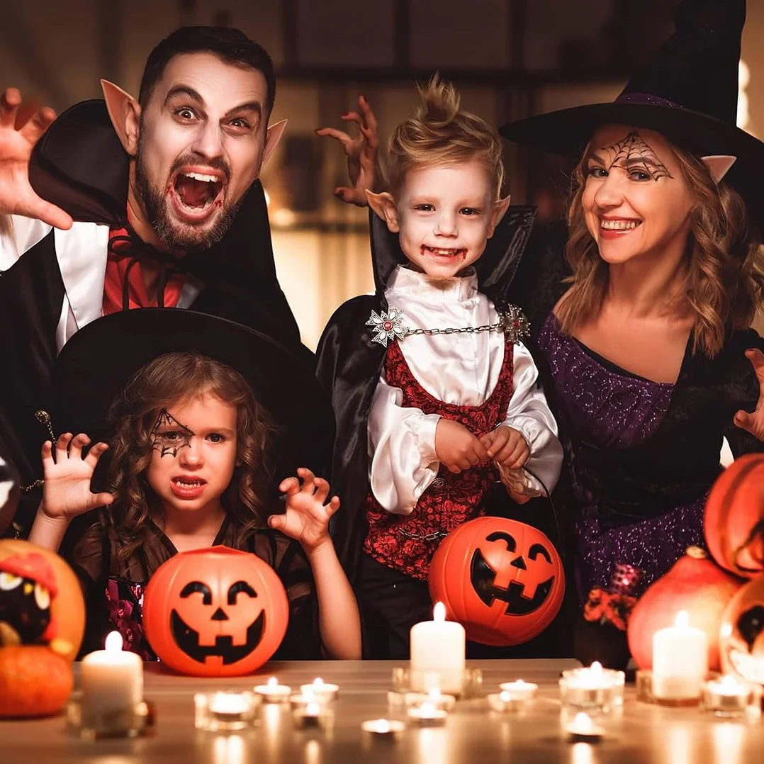WeddHuis 9 par miękkie lateksowe uszy elfa dla dzieci i dorosłych, cosplay, Boże Narodzenie, Halloween, karnawał, akcesoria imprezowe (3 rozmiary) (jasny, różowy, ciemny)