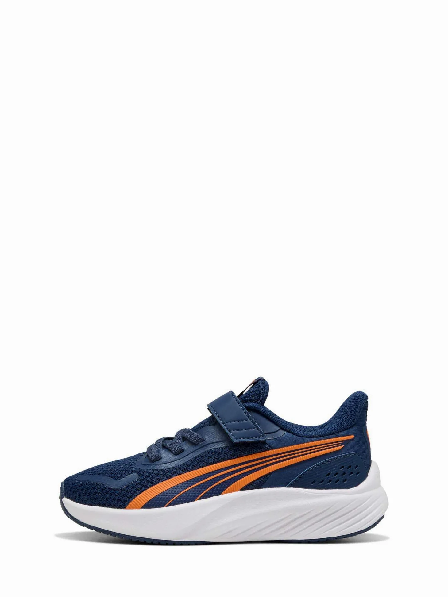 PUMA Pounce Lite Ac+ Ps Sneaker dziecięce, Perski niebieski pomarańczowy Glo biały, 34 EU