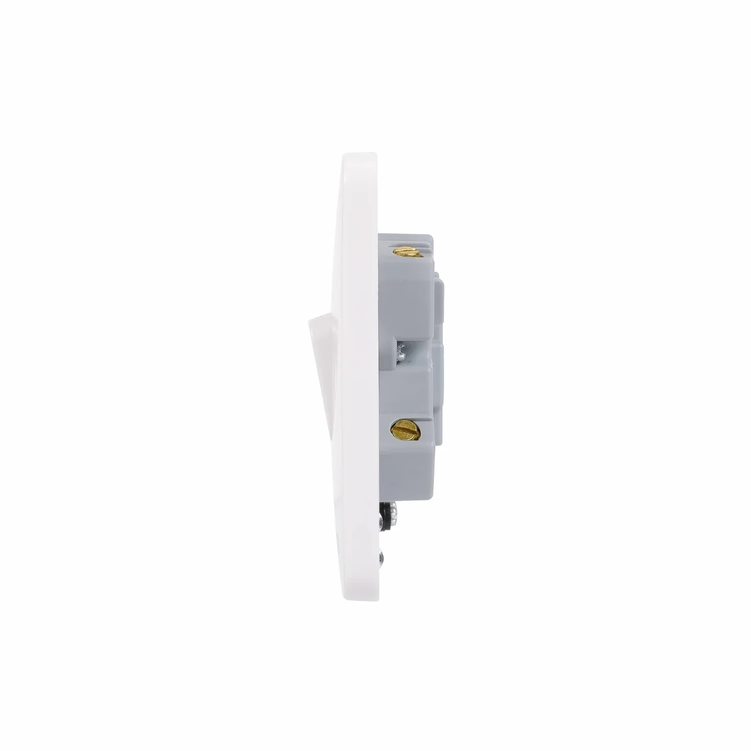 Schneider Electric Lisse White Molded - przełączane jednobezpiecznikowe połączenie 13 A z opcjonalnym wyjściem Flex GGBL5013S białe
