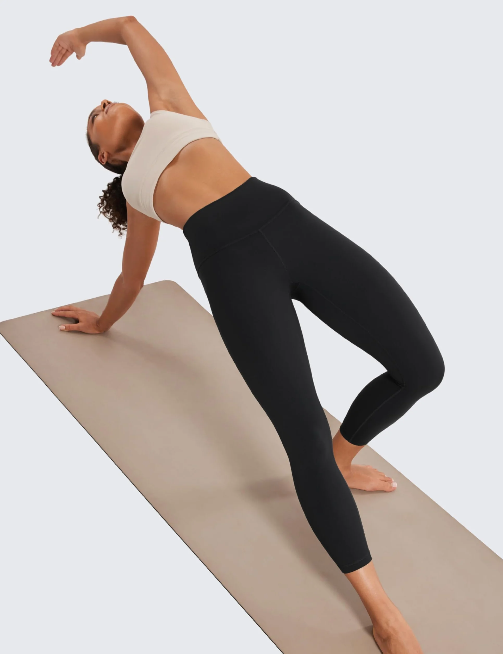 CRZ YOGA Butterluxe Legginsy do ćwiczeń Capri z wysokim stanem dla kobiet, 23 cali - Lounge Buttery Soft Yoga Pants