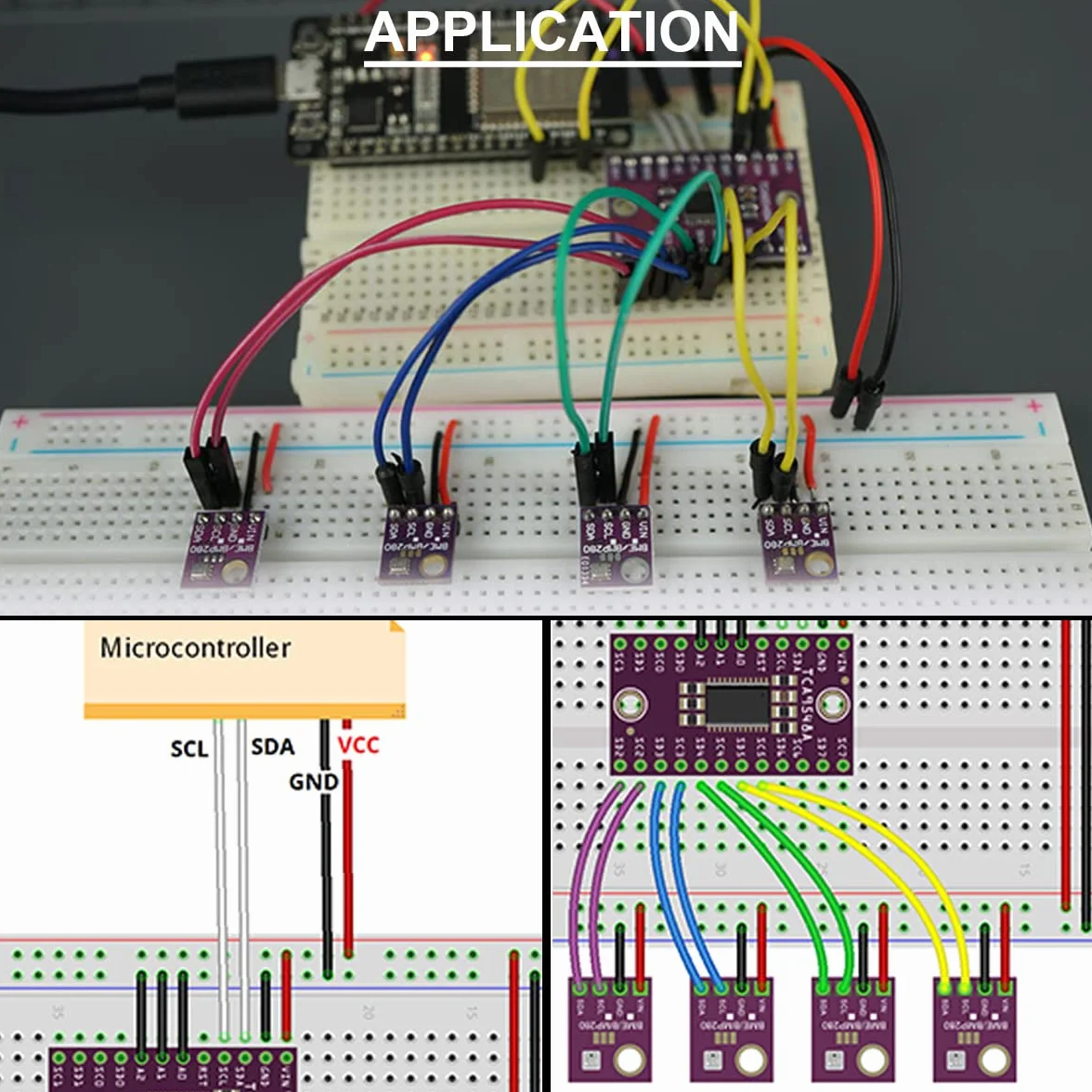 TCA9548A IIC Multiplekser Breakout Board 400 kHz 1,8 V - 5 V 8-kanałowy przełącznik komunikacyjny I2C, płytka rozszerzeń z resetowaniem do Arduino
