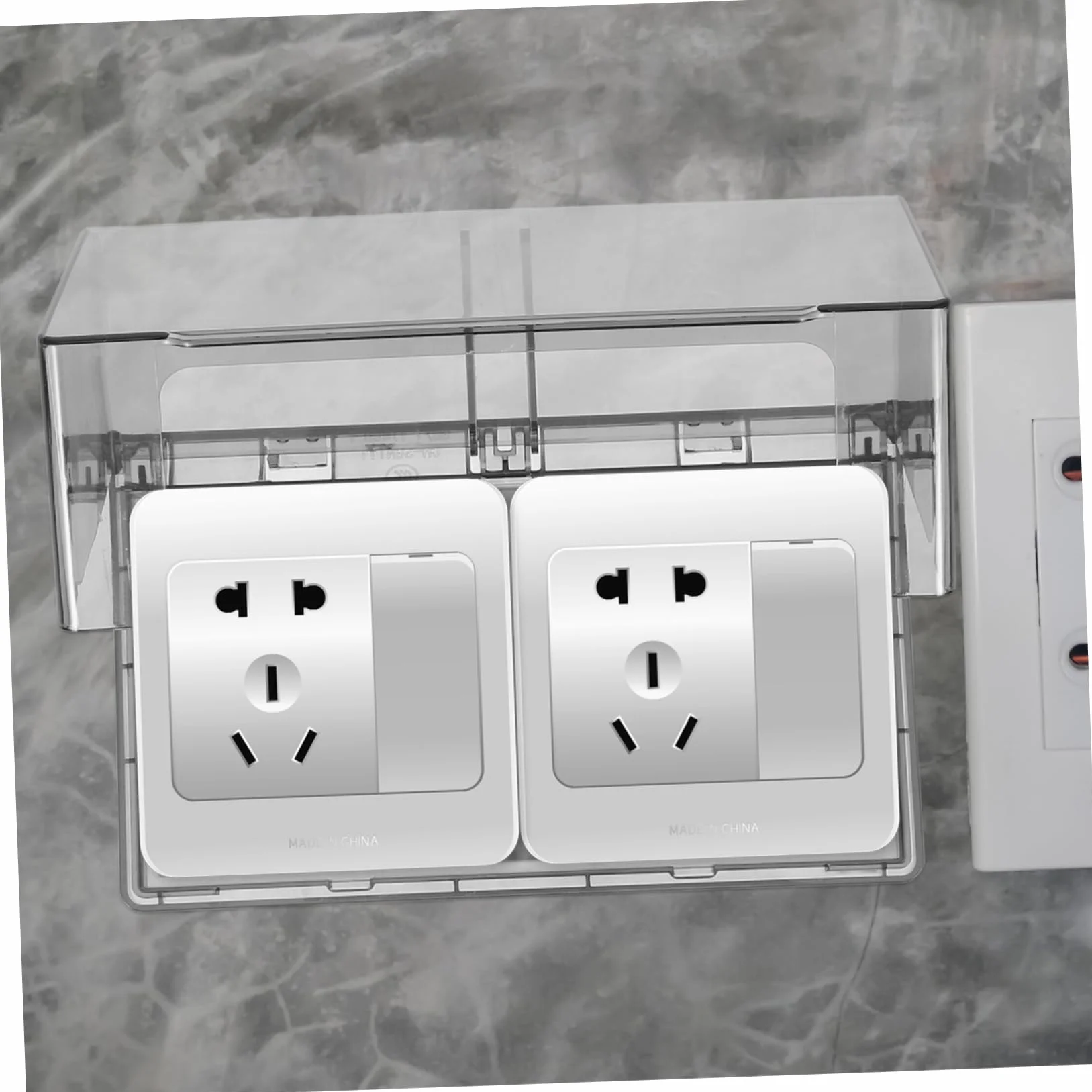 STOBOK Odporna na warunki atmosferyczne osłona gniazdka elektrycznego, składana osłona gniazdka, przełącznik ścienny, czarna