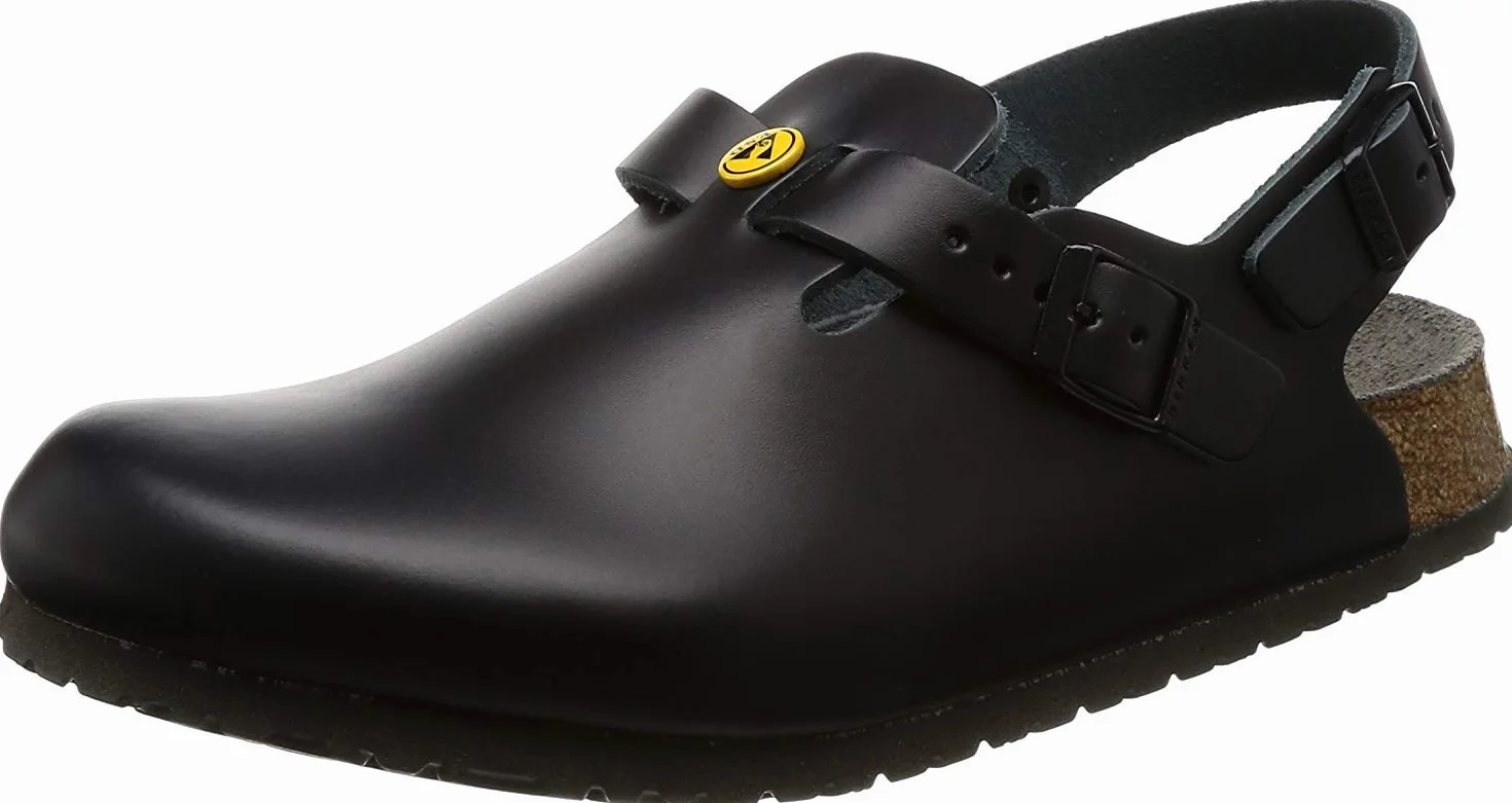 BIRKENSTOCK Tokio męskie buty Tokio antystatyczne/skóra naturalna niebieskie rozm. 39 - normalna wkładka, czarny, 43 EU