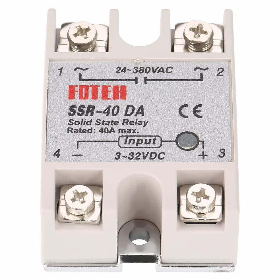 Akozon AUTO jednofazowy moduł przekaźnika statycznego DC-AC SSR-40DA 25A + przekaźnik półprzewodnikowy 5V 220V