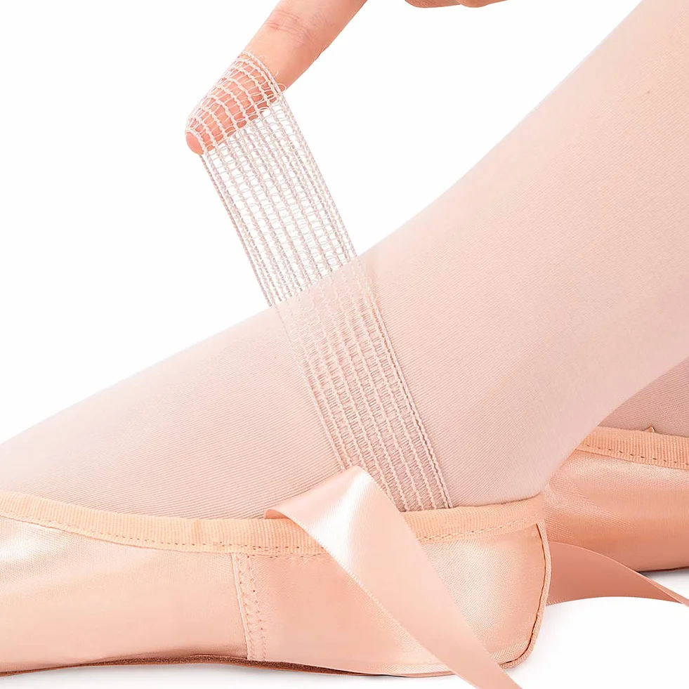 Baletowe koronkowe buty baletowe z elastyczną taśmą i silikonowymi podkładkami dla kobiet