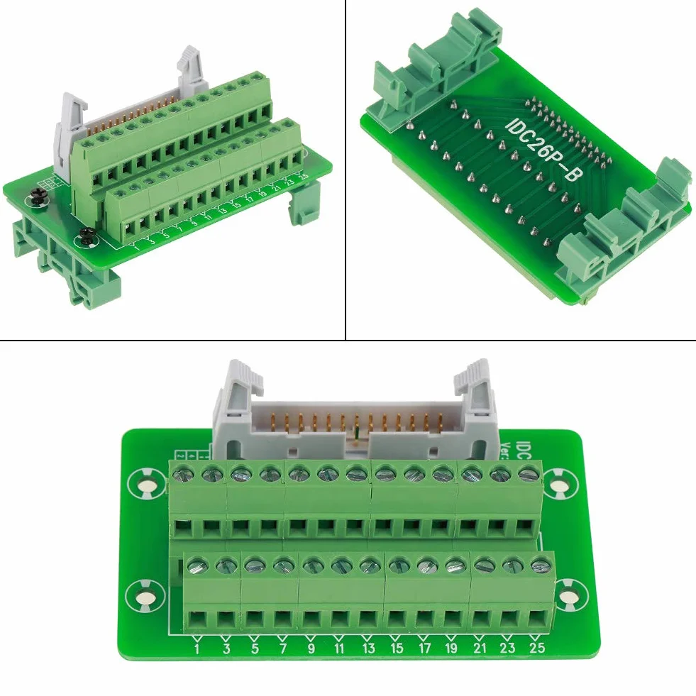 26-pinowe Złącze Idc Breakout Idc 26-pinowa Tabliczka Zaciskowa Idc26P Szyna Din 26Pin 5Mm moduł Interfejsu do Montażu Złącze Męskie Tabliczka Zaciskowa